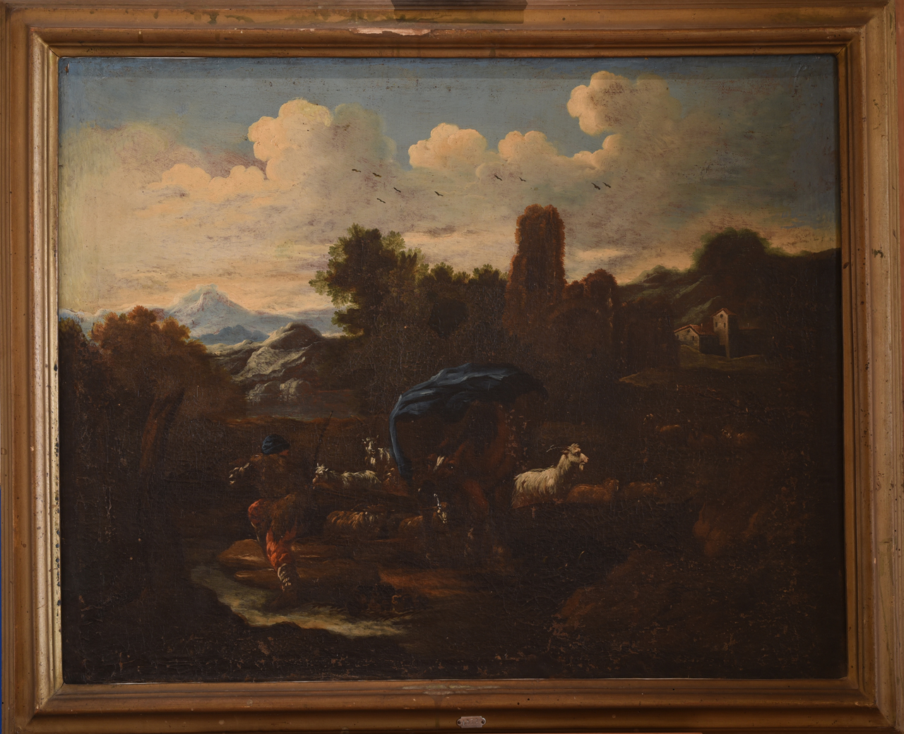 paesaggio ideale roccioso (dipinto) - ambito toscano (seconda metà sec. XVII)