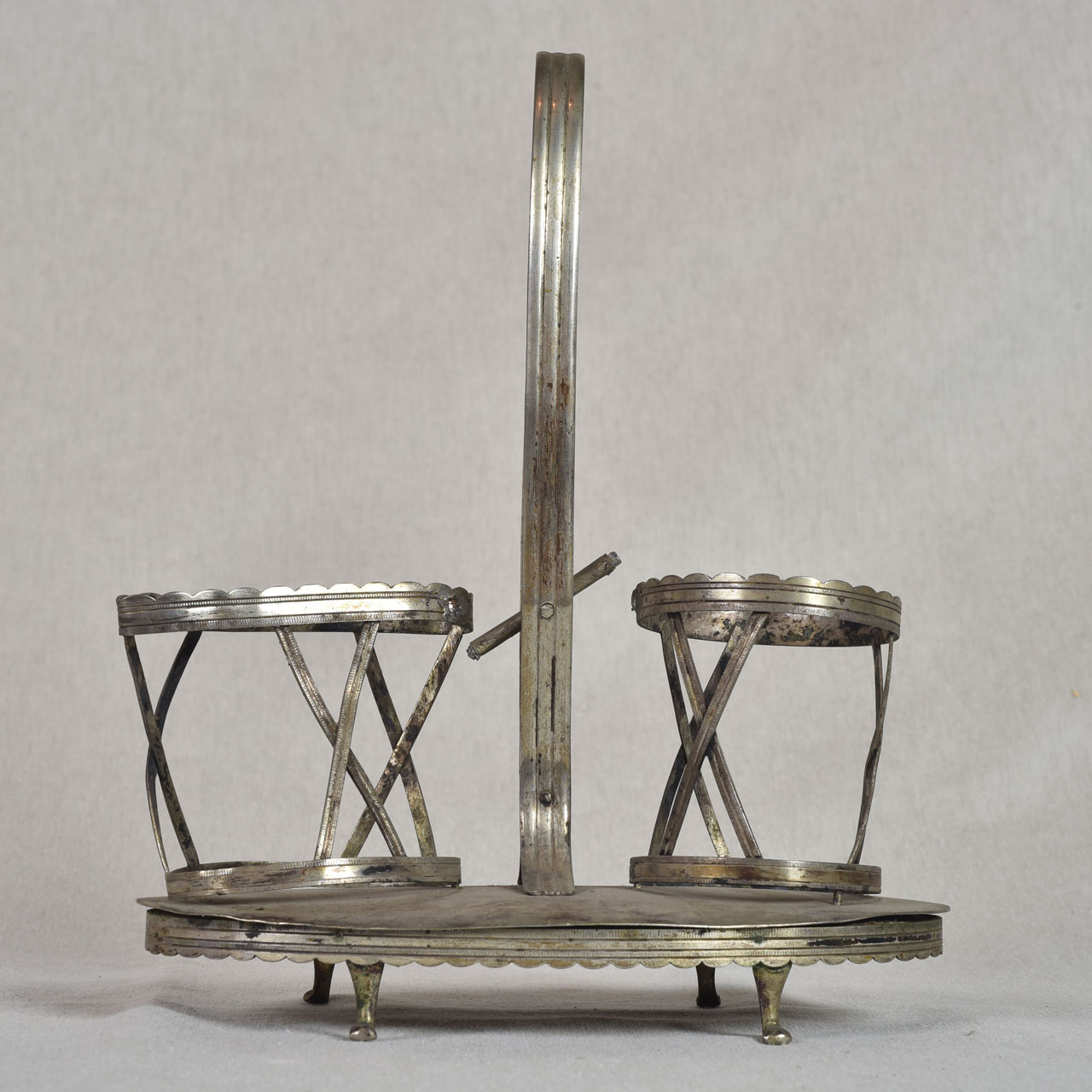 ampolliera, elemento d'insieme - bottega toscana (sec. XIX)