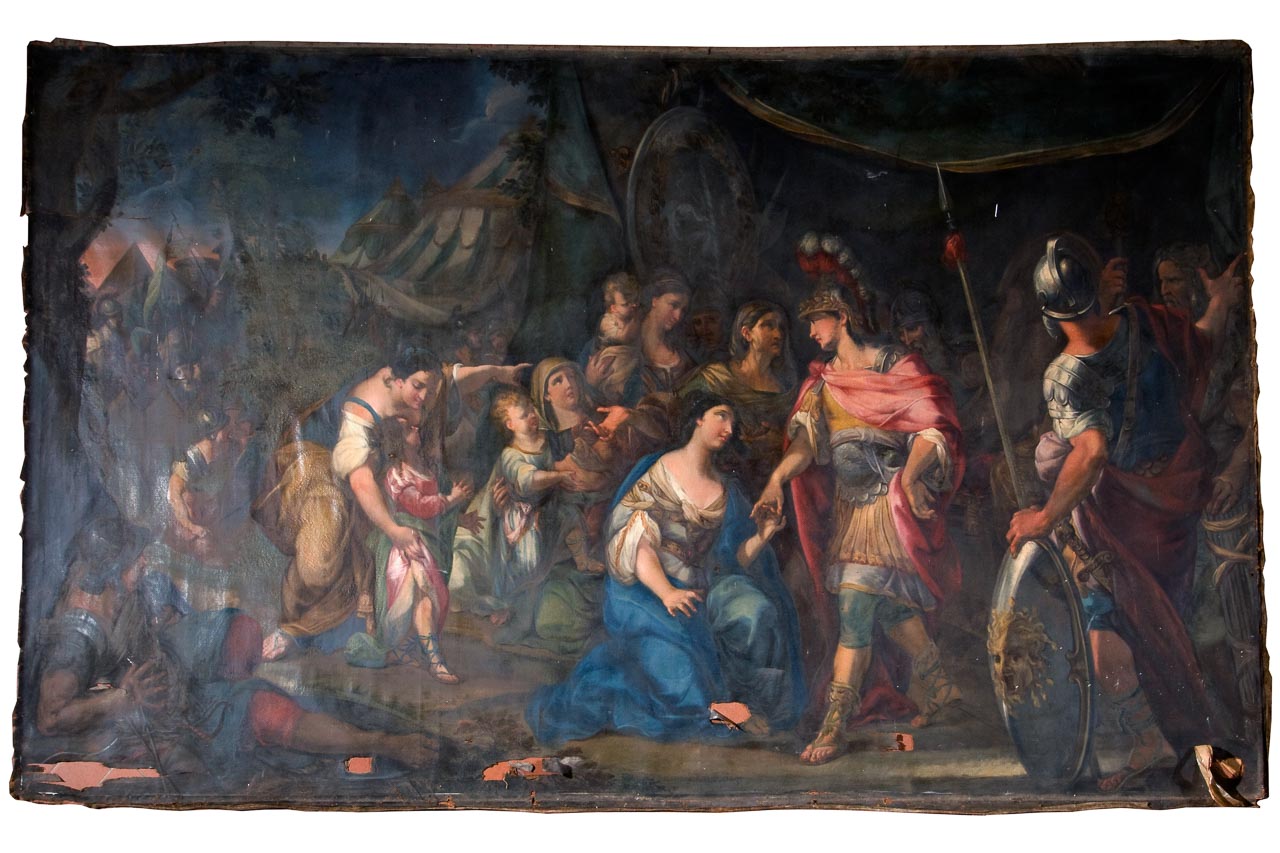 Alessandro Magno riceve l'omaggio della famiglia di Dario (dipinto) - ambito senese (prima metà sec. XVIII)
