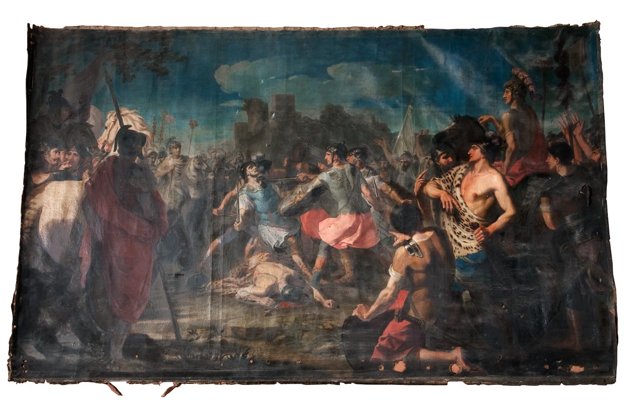 la battaglia di Isso (dipinto) - ambito senese (prima metà sec. XVIII)