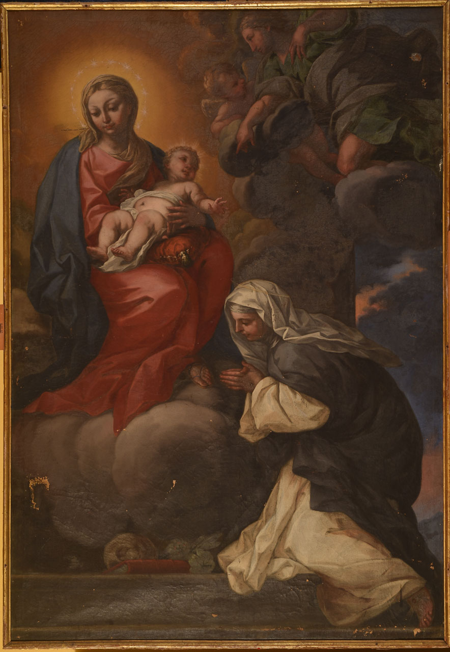 apparizione della Madonna con Bambino a Santa Caterina da Siena (dipinto) di Nasini Giuseppe Nicola (sec. XVIII)