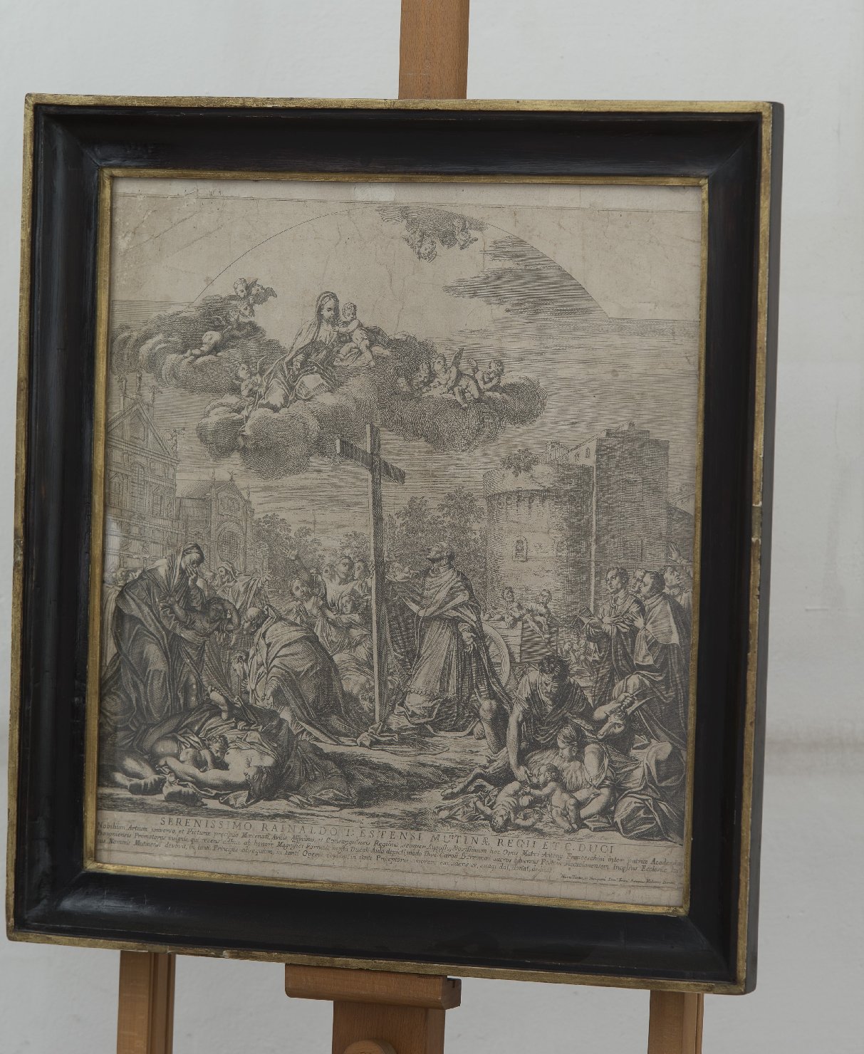 San Carlo Borromeo intercede presso la Madonna contro la peste (stampa) di Meloni Francesco Antonio (sec. XVIII)