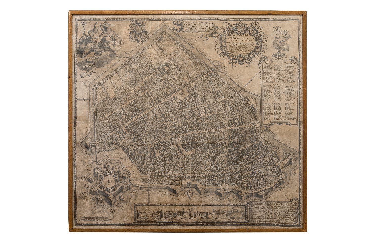 pianta della città di Ferrara (stampa) di Bolzoni Andrea (sec. XVIII)