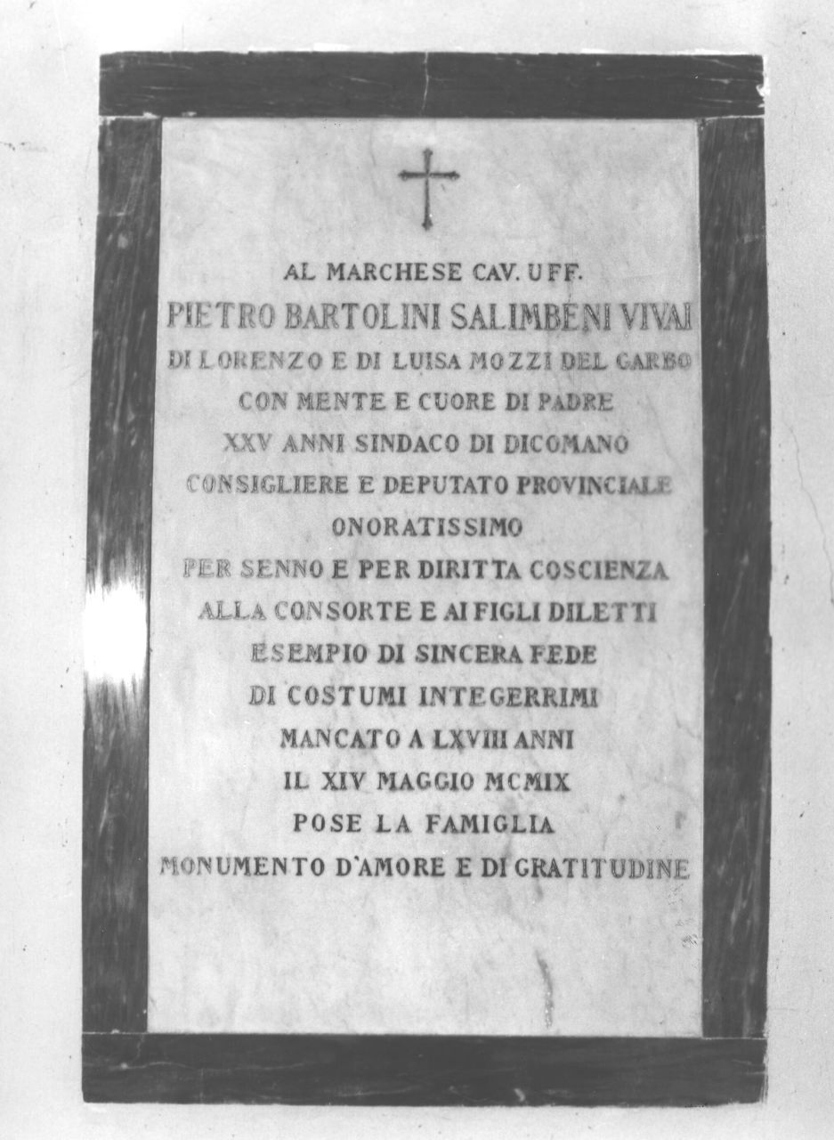 lapide commemorativa di Romanelli Romano (sec. XX)