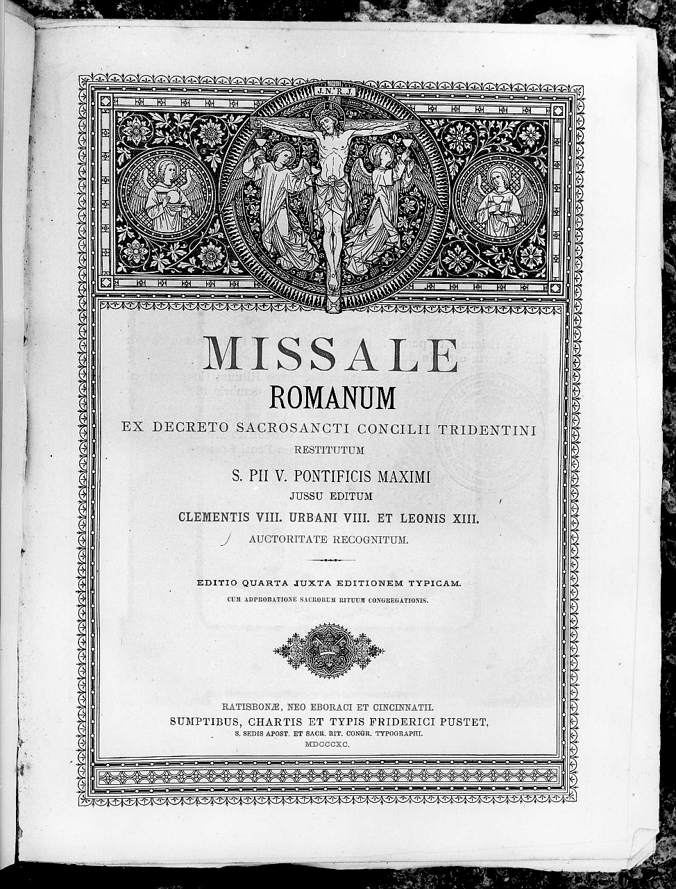 crocifissione con angeli che raccolgono il sangue di Cristo (stampa) - ambito italiano (sec. XIX)