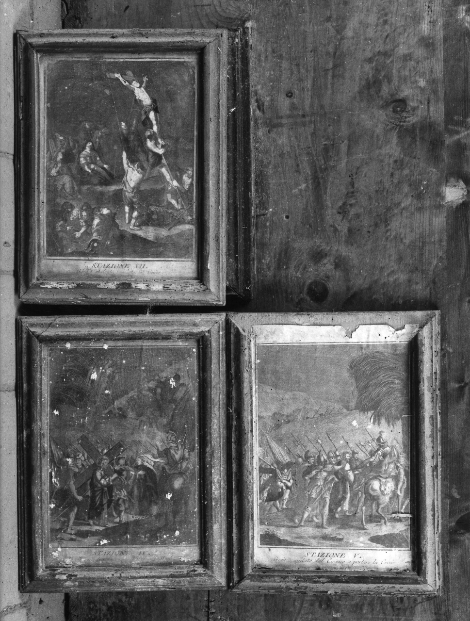 stazioni della via crucis (stampa a colori) - ambito toscano (sec. XVIII)