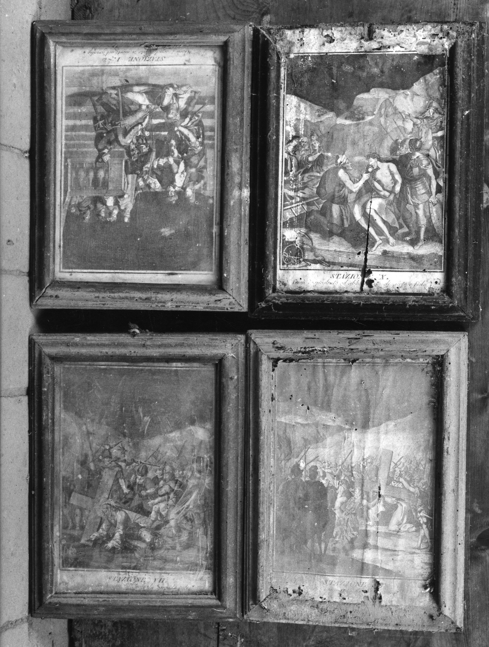 stazione I: Gesù condannato a morte (stampa a colori) - ambito toscano (sec. XVIII)