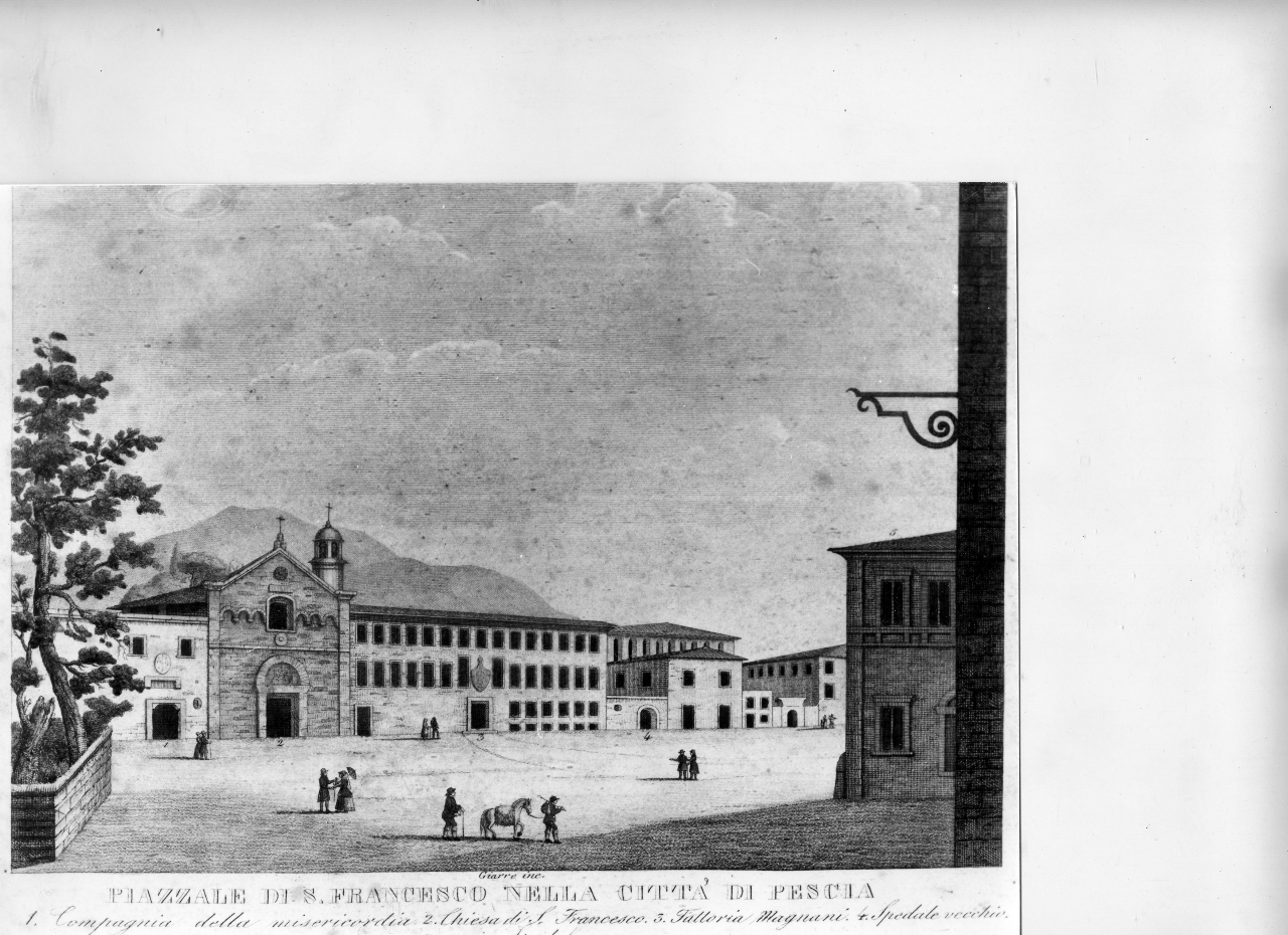 veduta di città (stampa) di Giarre Luigi (prima metà sec. XIX)