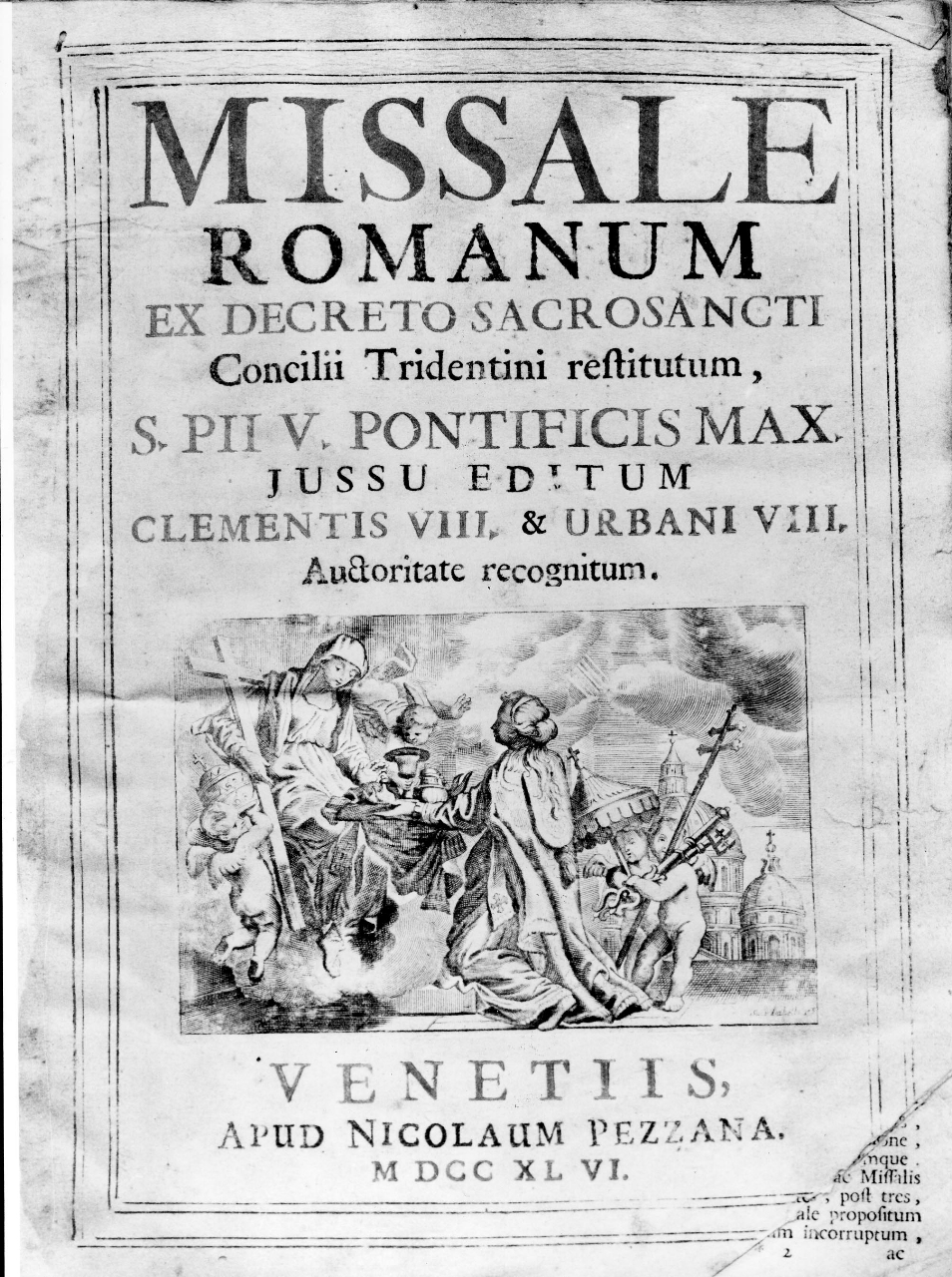 Allegoria della chiesa (stampa) di Piccini Isabella (suor) (sec. XVIII)