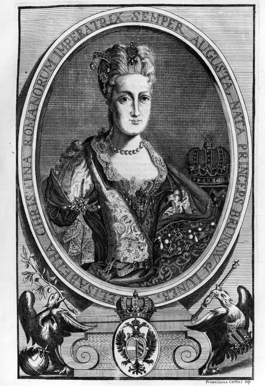 ritratto dell'imperatrice Elisabetta Cristina di Brunswich (stampa) - ambito veneziano (sec. XVIII)