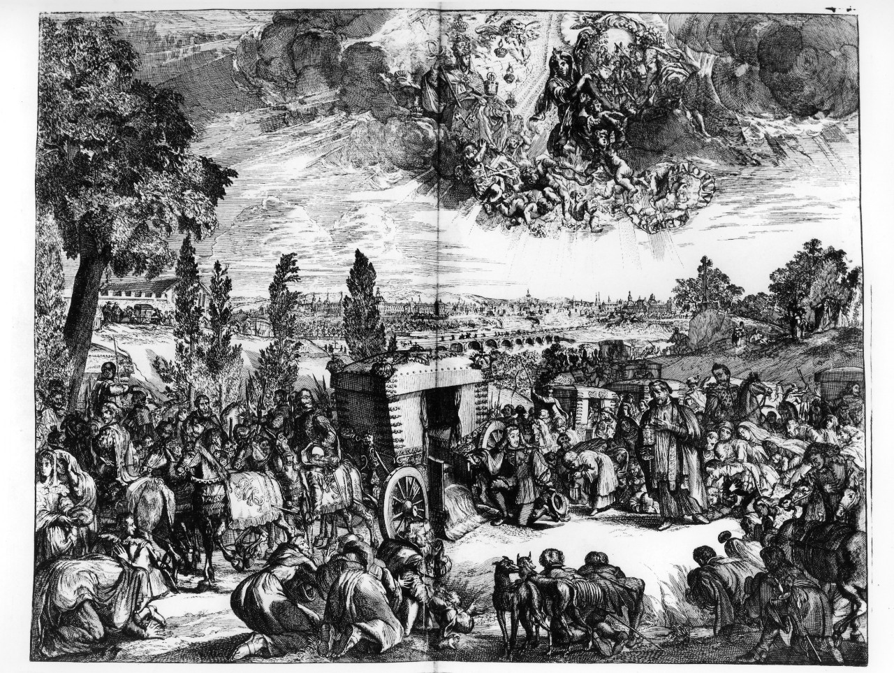 processione regale (stampa) - ambito veneziano (sec. XVIII)