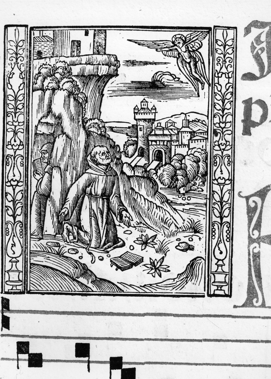 San Francesco d'Assisi in preghiera (stampa) - ambito veneto (sec. XVI)