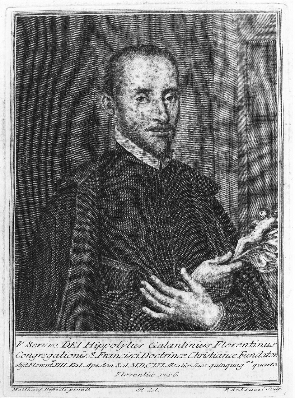 ritratto del Beato Ippolito Galantini (stampa) di Pazzi Pietro Antonio, Rosselli Matteo, Hugford Ignazio Enrico (sec. XVIII)