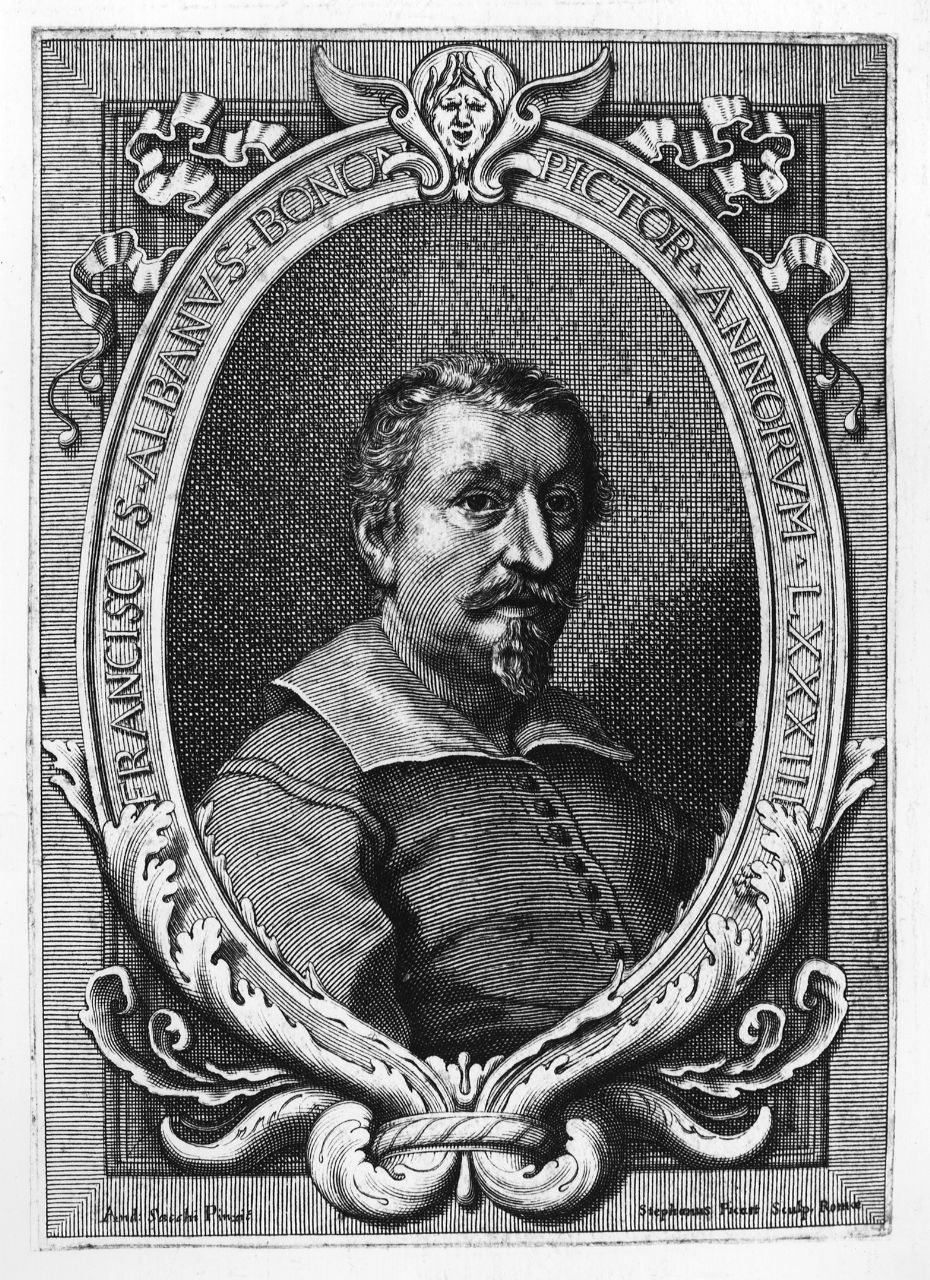 ritratto di Francesco Albani (stampa smarginata) di Picart Etienne detto il Romano, Sacchi Andrea (sec. XVII)