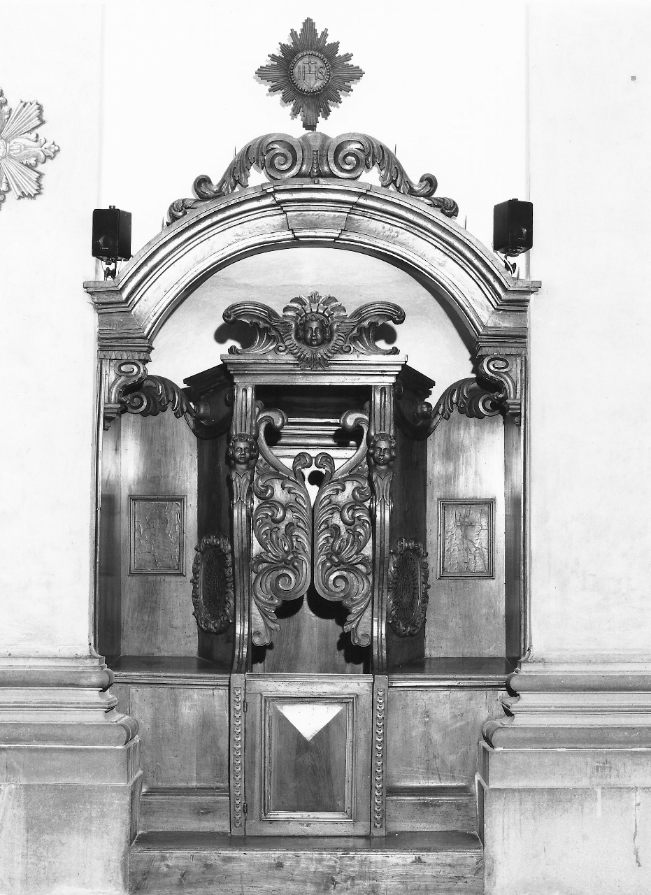 cherubini (confessionale - a corpo architettonico, serie) - bottega pistoiese (sec. XVII)