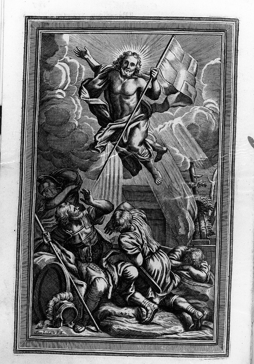 resurrezione di Cristo (stampa) di Piccini Elisabetto detta Suor Isabella (primo quarto sec. XVIII)