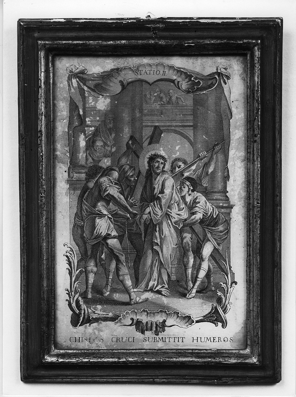 stazione II: Gesù caricato della croce (stampa) - ambito toscano (sec. XVIII)