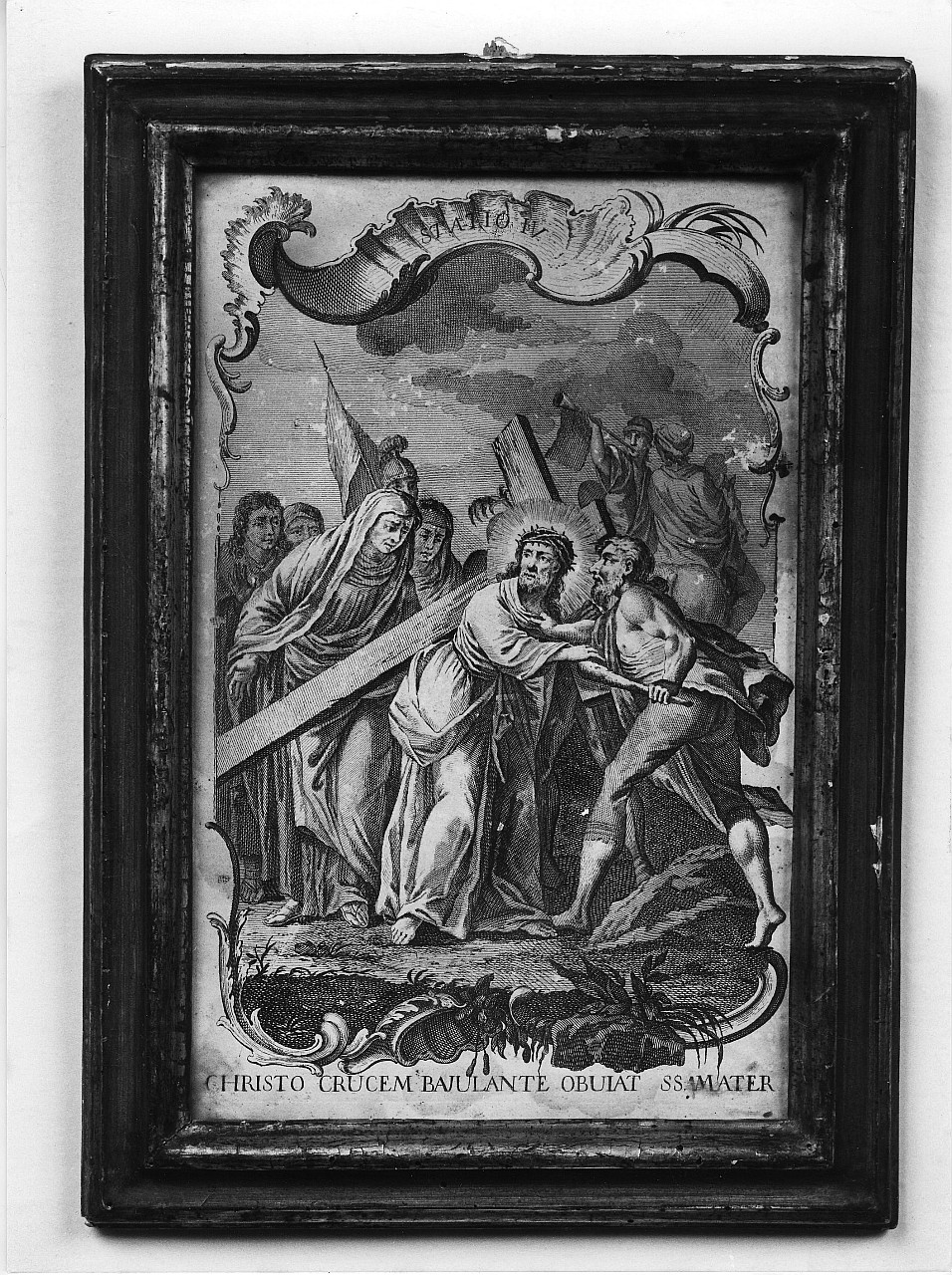 stazione IV: Gesù incontra la Madonna (stampa) - ambito toscano (sec. XVIII)