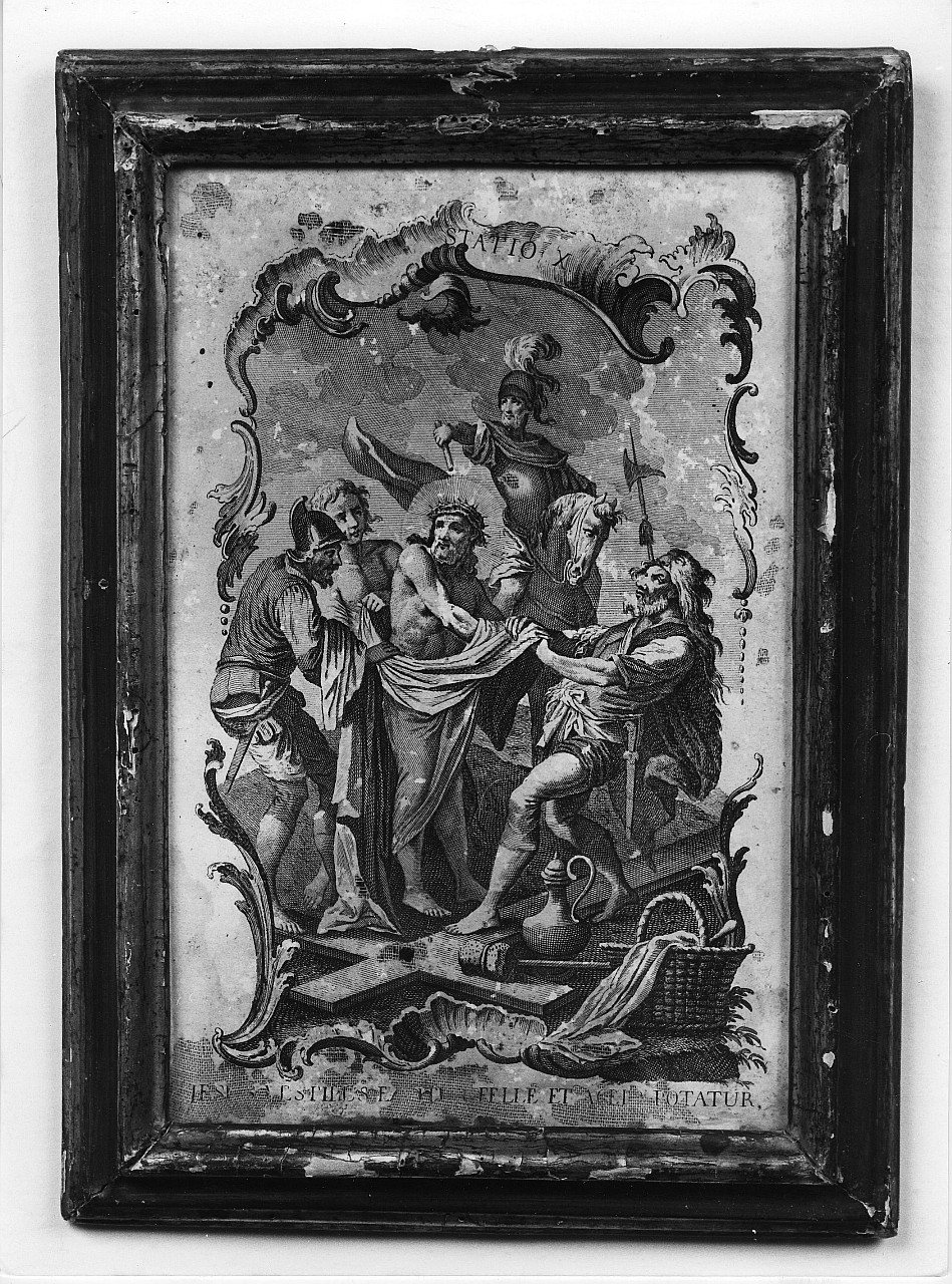stazione X: Gesù spogliato e abbeverato di fiele (stampa) - ambito toscano (sec. XVIII)