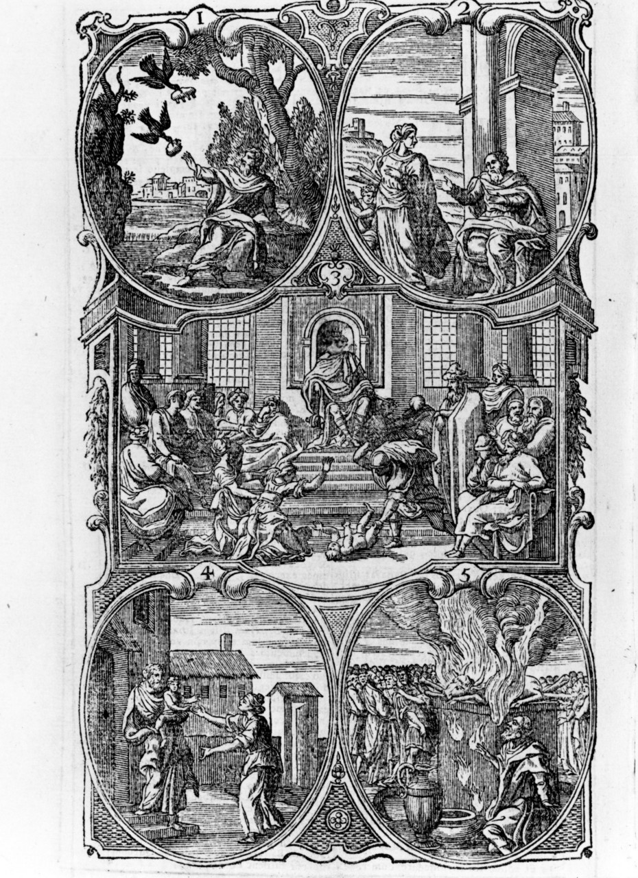 storie della vita di Elia (stampa) - ambito veneziano (sec. XVIII)