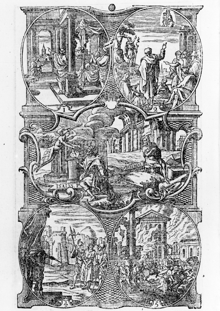 storie della vita di Isaia (stampa) - ambito veneziano (sec. XVIII)