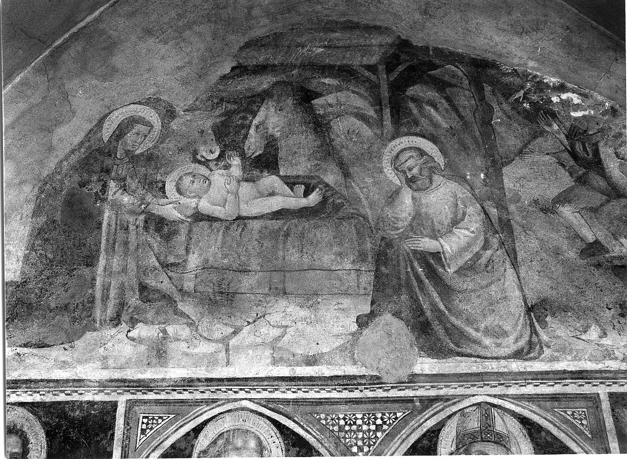 natività di Gesù (dipinto murale) di Jacopo di Cione detto Orcagna (attribuito) (terzo quarto sec. XIV)
