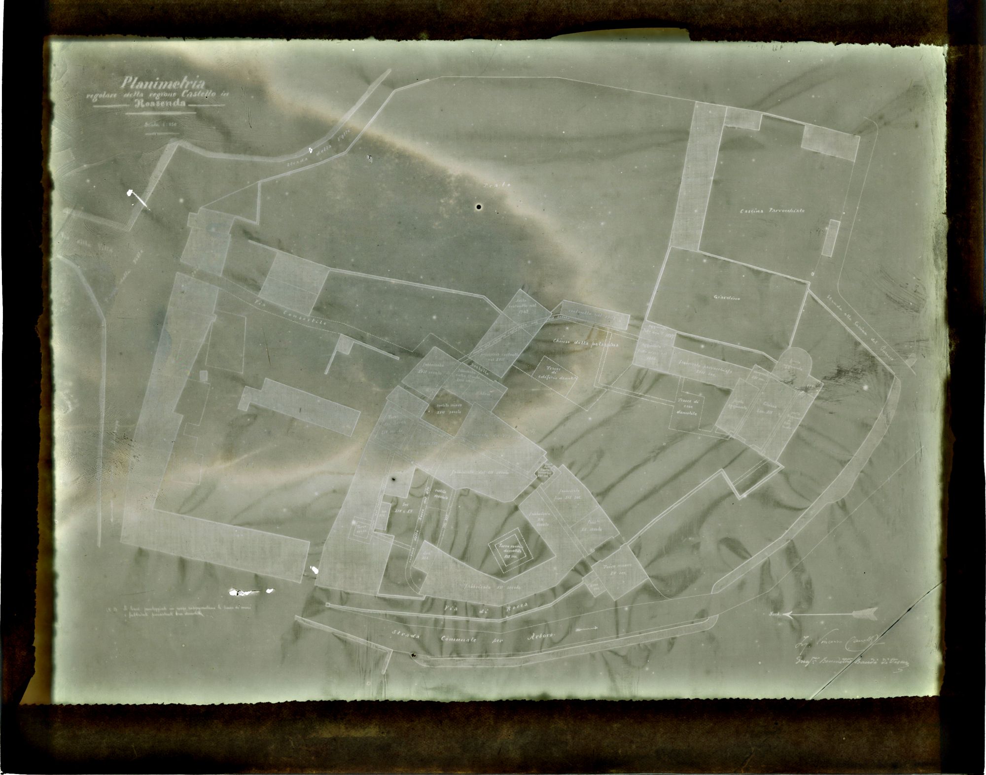 Rovasenda - Castello (negativo) di Ufficio Regionale per la Conservazione dei Monumenti del Piemonte e della Liguria (attr) (inizio XX)