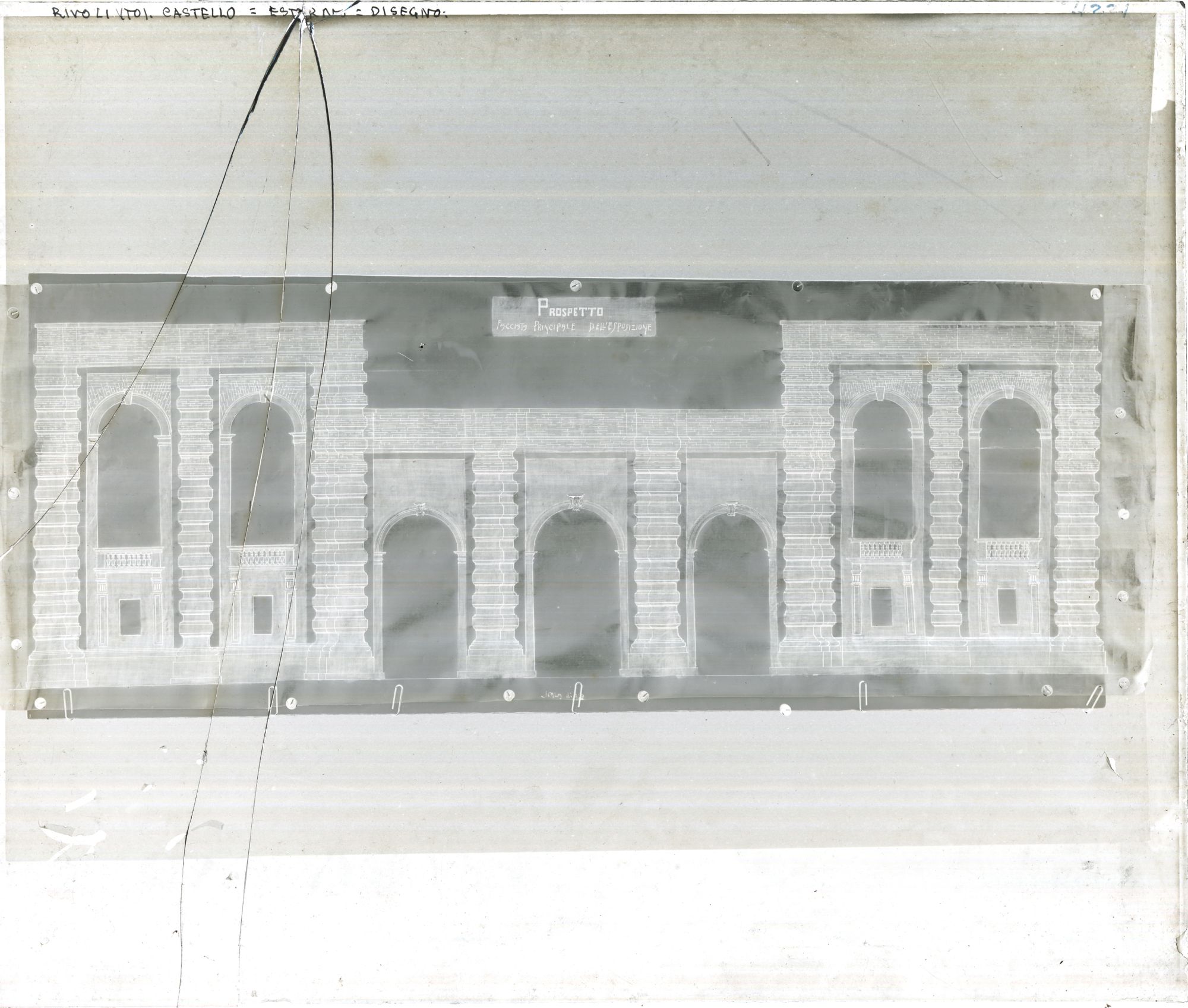 Piemonte - Architetture - Castelli - Rilievi - Disegni (negativo) di Ufficio Regionale per la Conservazione dei Monumenti del Piemonte e della Liguria (attr) (inizio XX)
