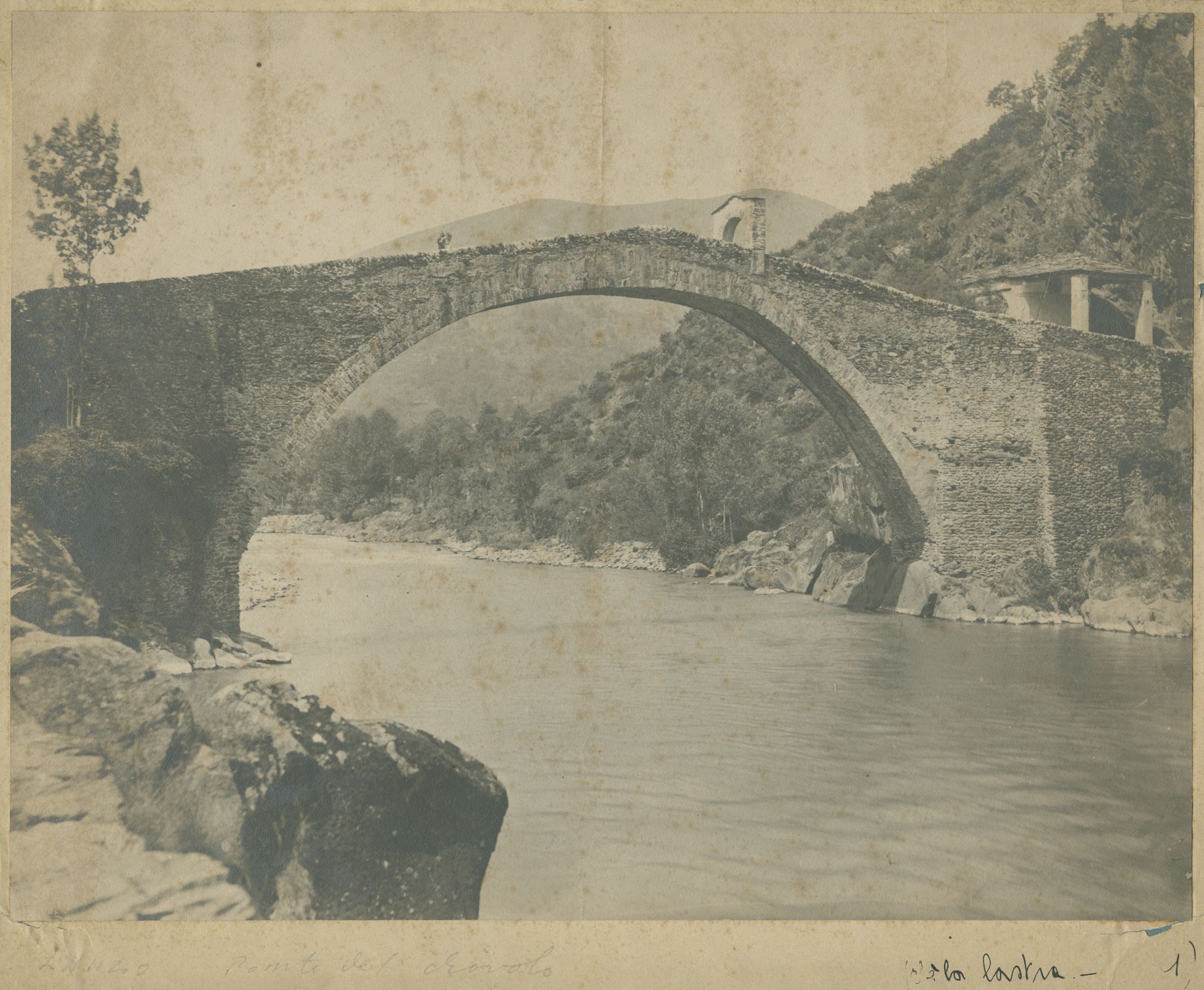 Lanzo Torinese - Ponte del Diavolo (positivo) di Germano, Ottavio (attr) (fine/ inizio XIX/ XX)