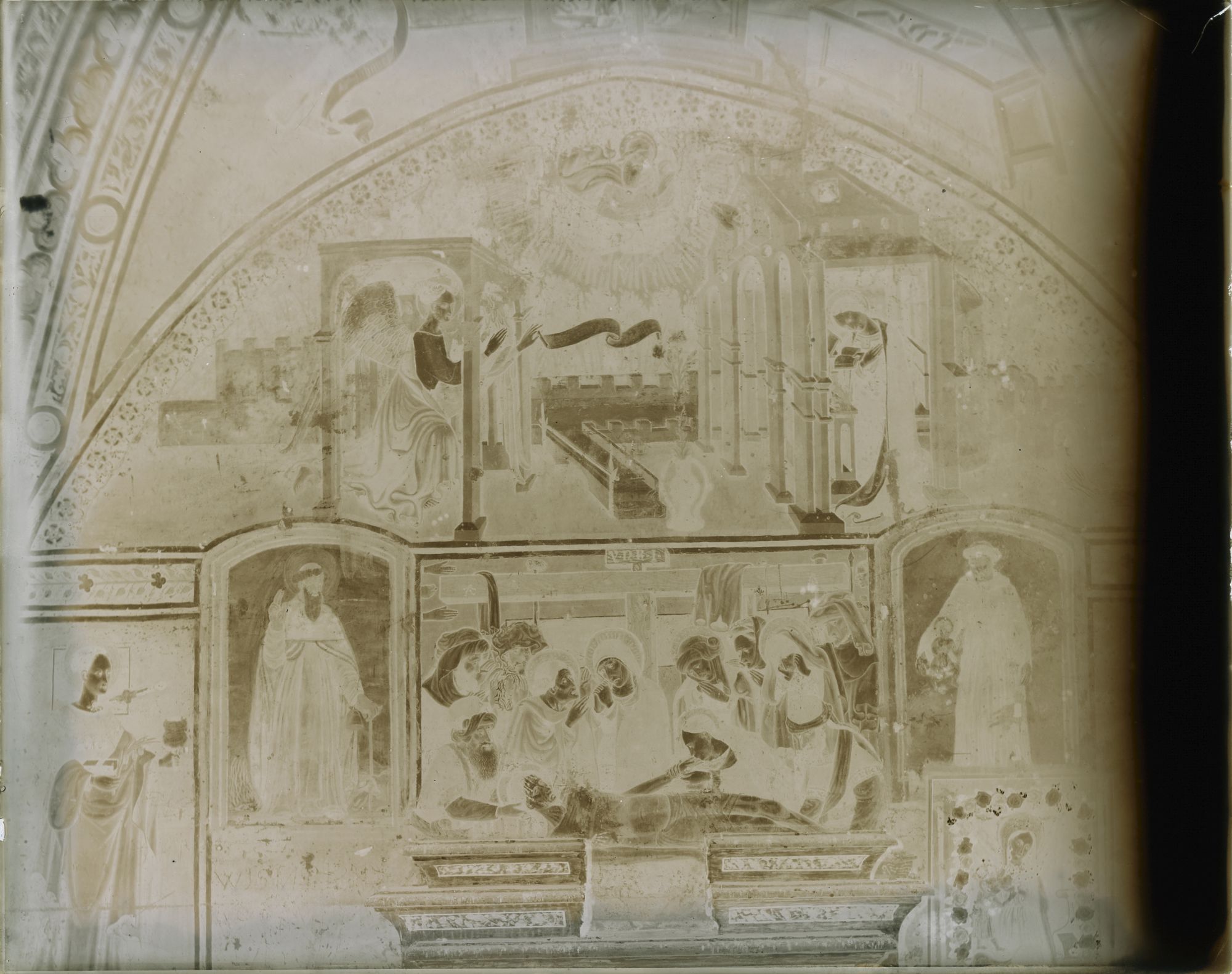 Piemonte - Architetture - Chiese - Opere d'arte - Affreschi - Dux Aymo (negativo) di Soprintendenza ai Monumenti del Piemonte e della Liguria (attr) (inizio XX)