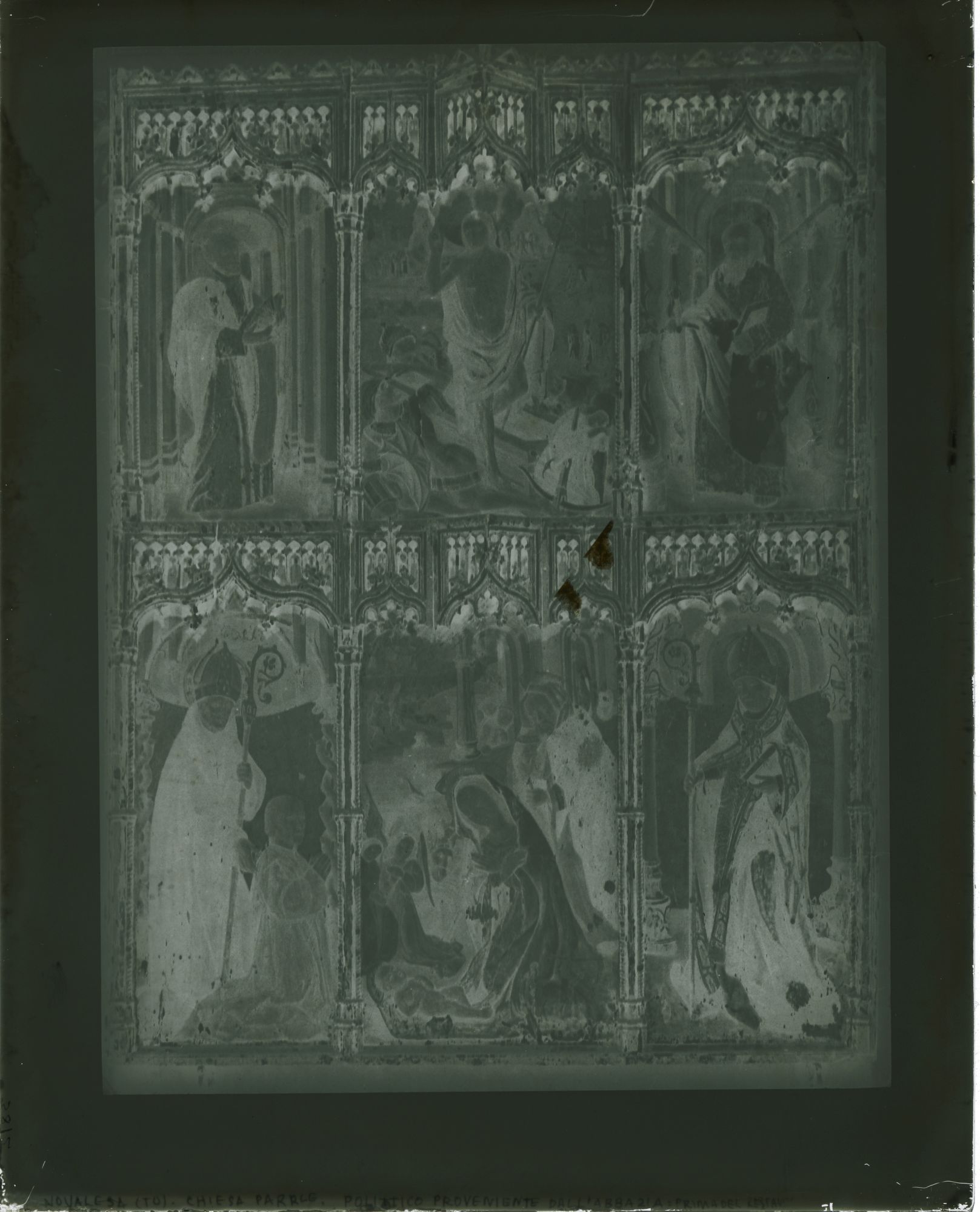 Novalesa - Chiesa di Santo Stefano (negativo) di Ufficio Regionale per la Conservazione dei Monumenti del Piemonte e della Liguria (attr) (inizio XX)