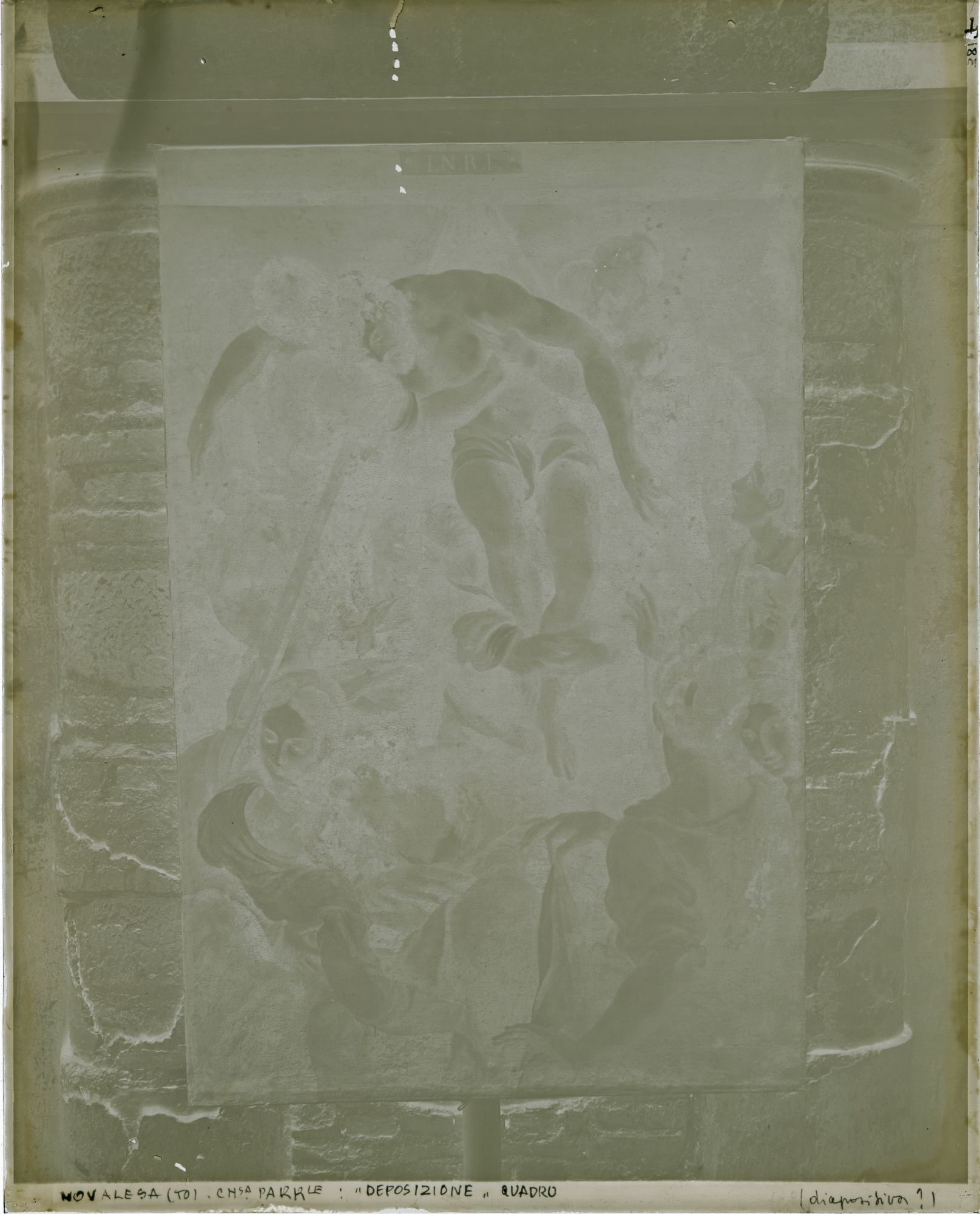 Piemonte - Chiese - Abbazie - Opere d'arte - Dipinti - Giulio Campi - Restauri - Venceslao Bigoni (negativo) di Ufficio Regionale per la Conservazione dei Monumenti del Piemonte e della Liguria (attr) (inizio XX)