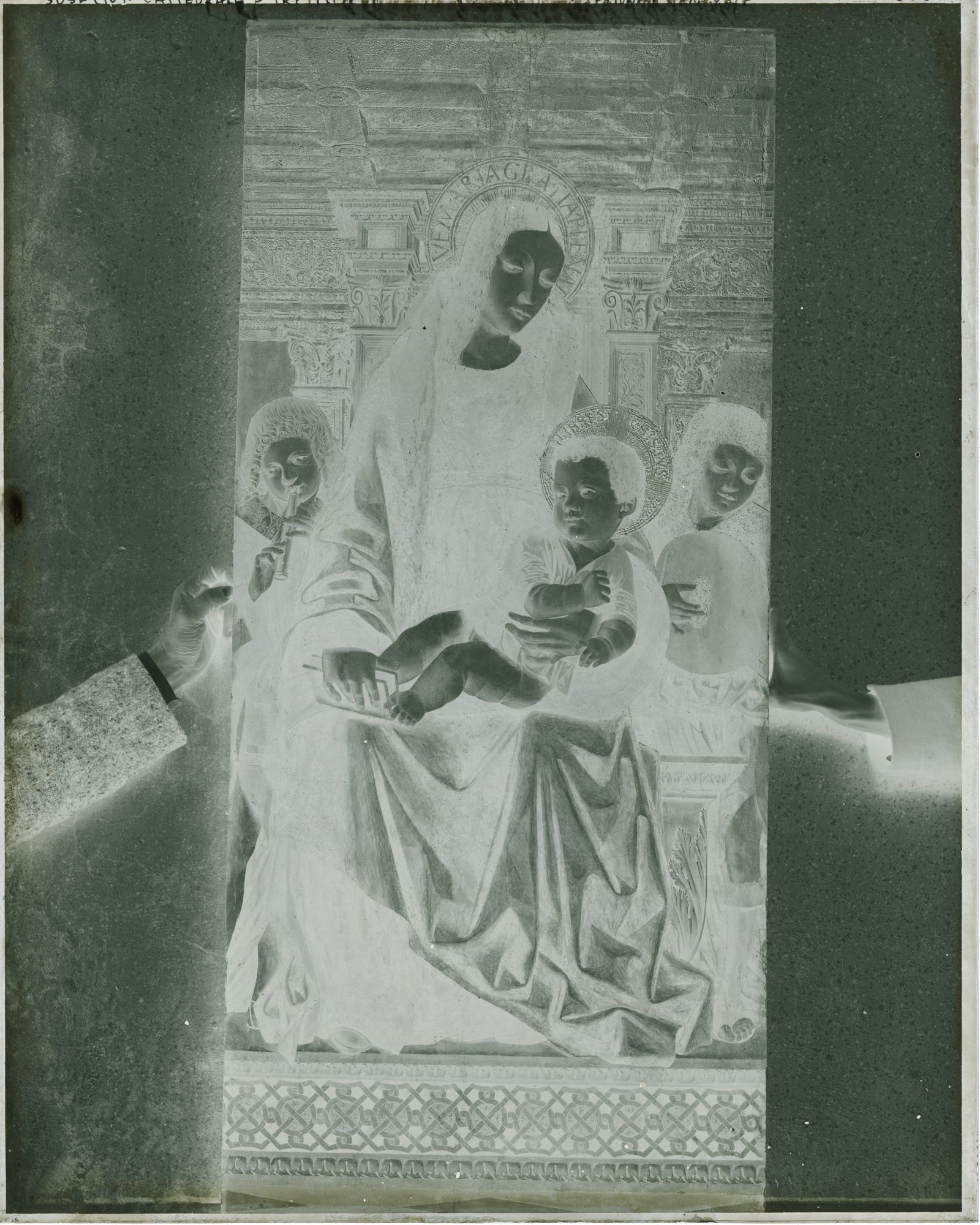 Piemonte - Architetture - Chiese - Cattedrali - Opere d'arte - Dipinti - Maestro del Trittico di Susa - Restauri (negativo) di Germano, Ottavio (attr) (fine XIX)