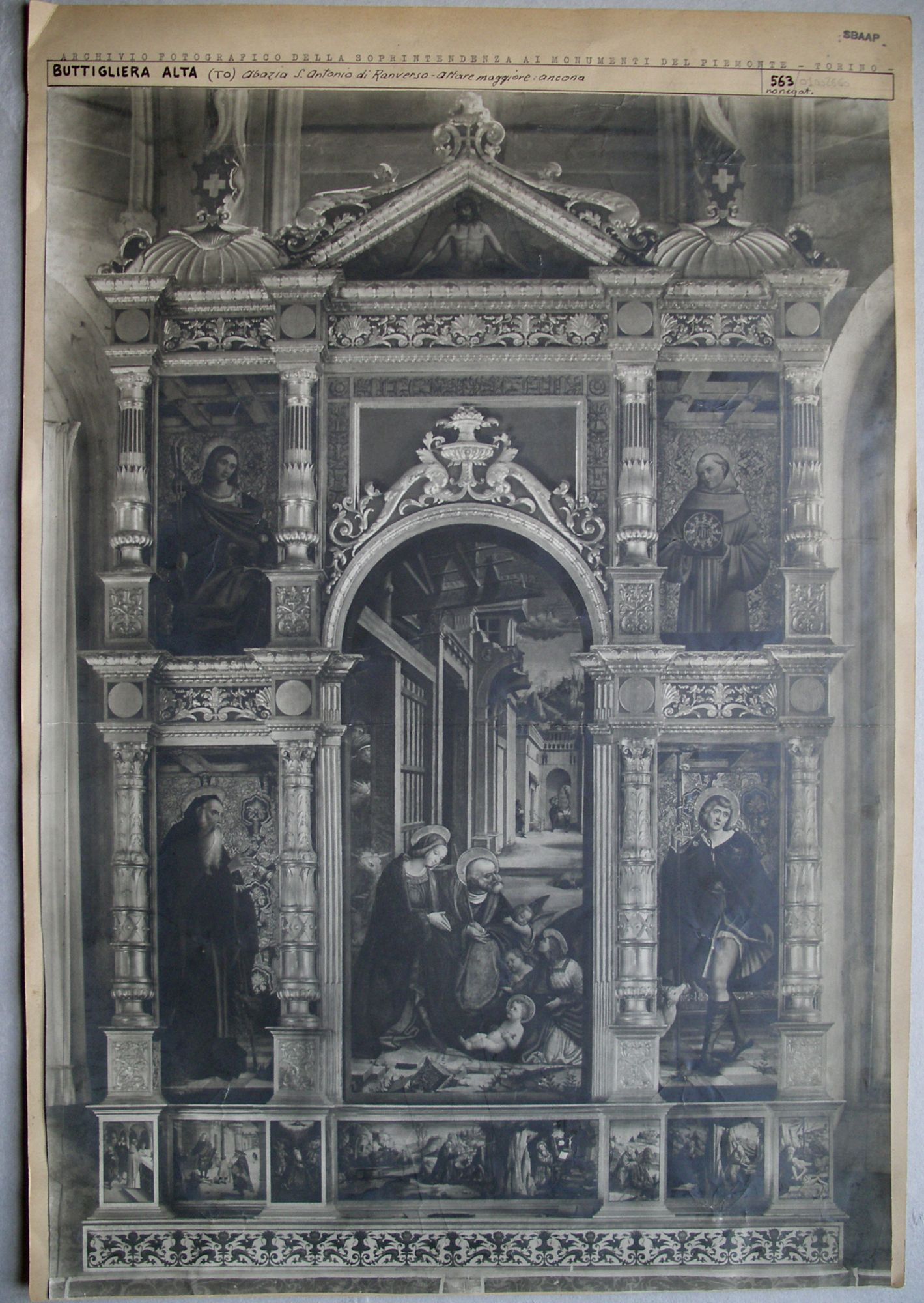 Buttigliera Alta - Chiesa di Sant'Antonio di Ranverso (positivo) di Istituto Italiano d'Arti Grafiche (attr) (primo quarto XX)