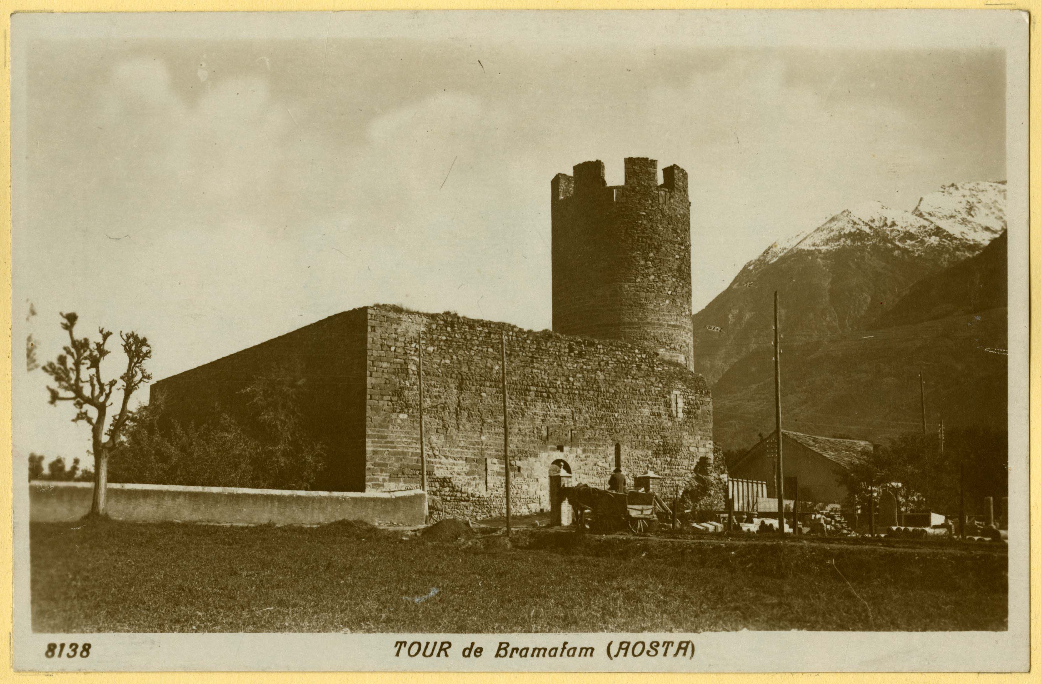 Aosta - Torre di Bramafam (positivo) di Alaria, Adriano (prima metà XX)