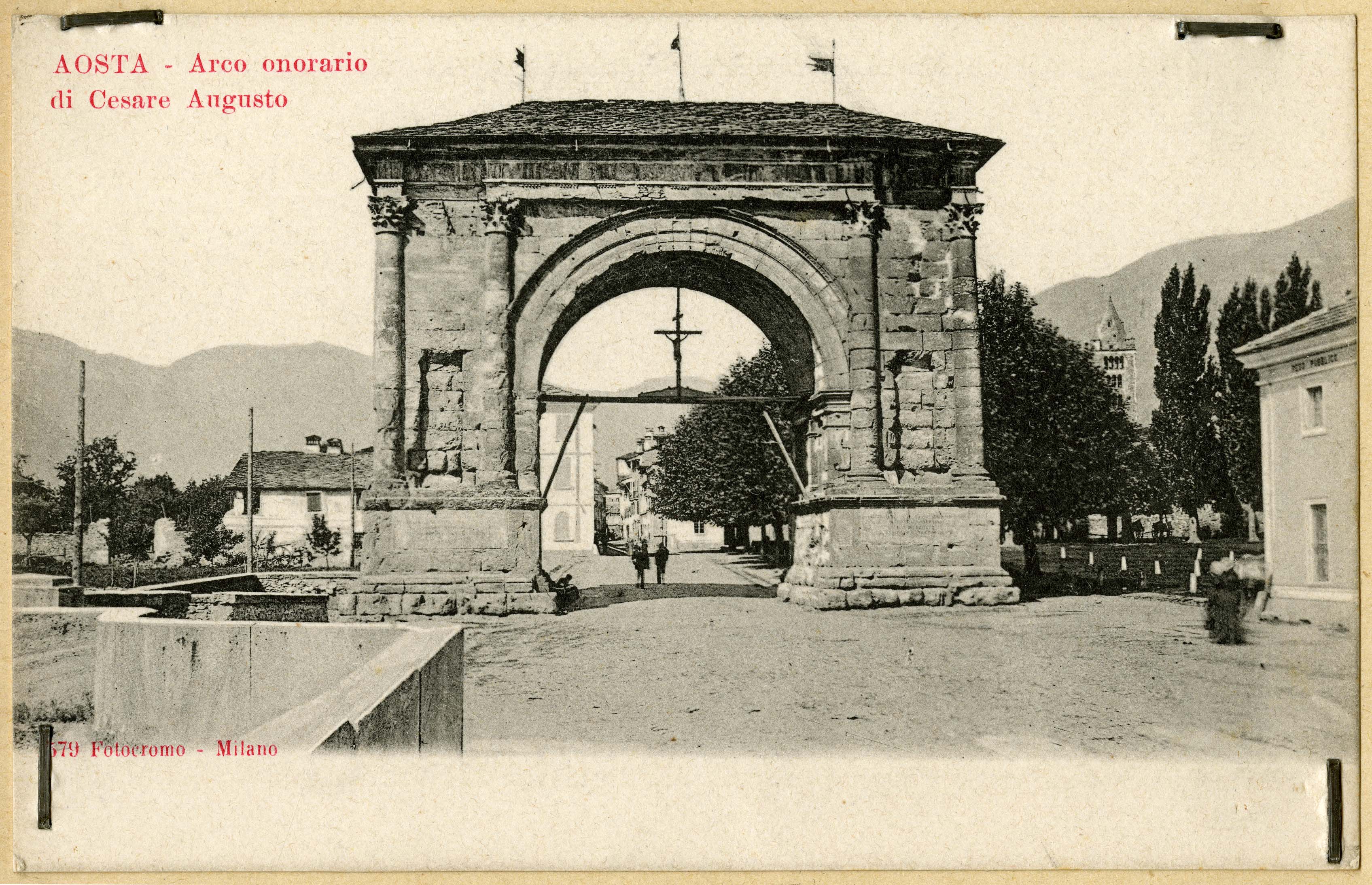 Aosta - Arco di Augusto (positivo) di Anonimo aostano (fine/ inizio XIX/ XX)