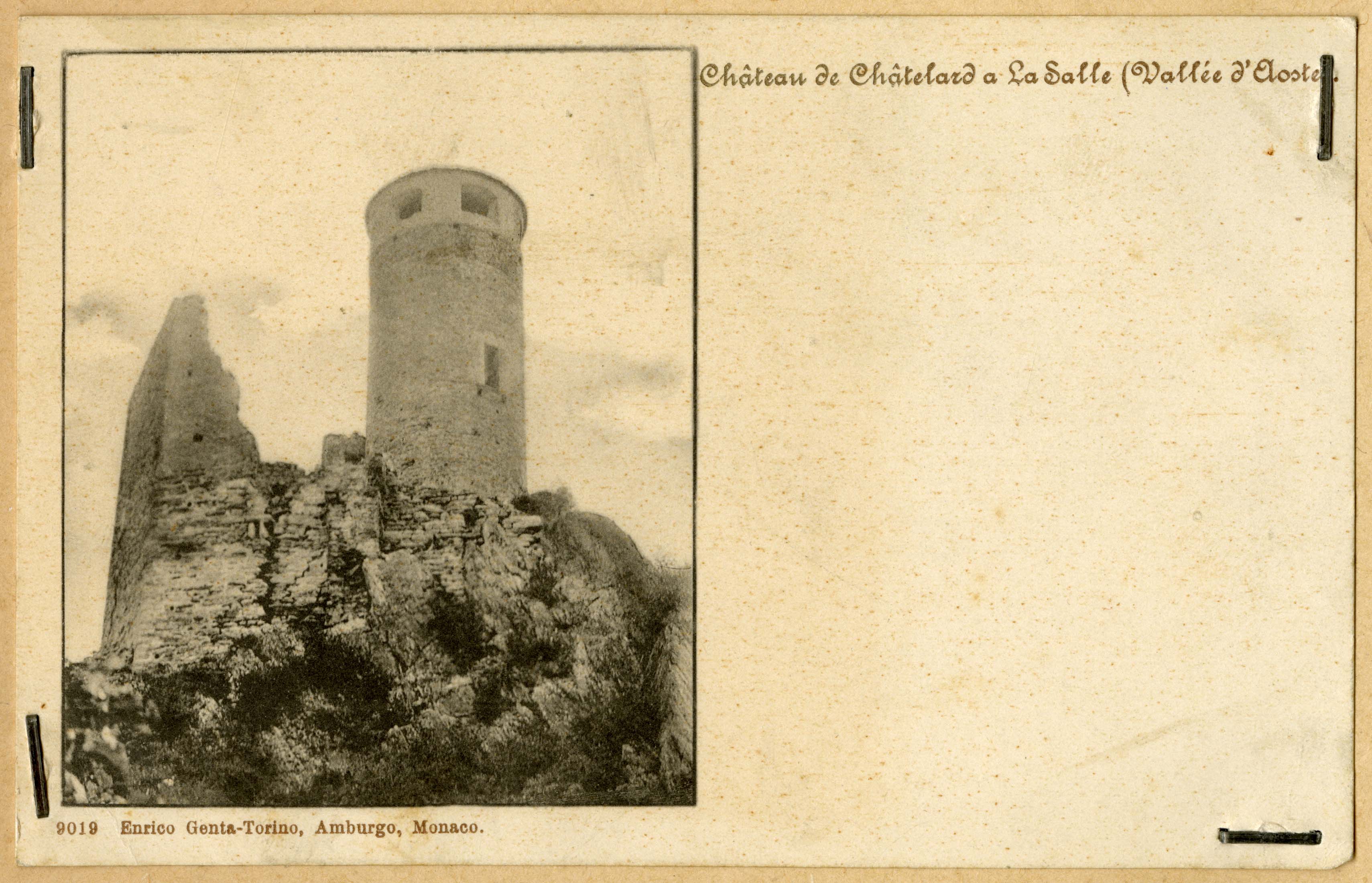 La Salle - Castello di Châtelard (positivo) di Anonimo aostano (inizio XX)