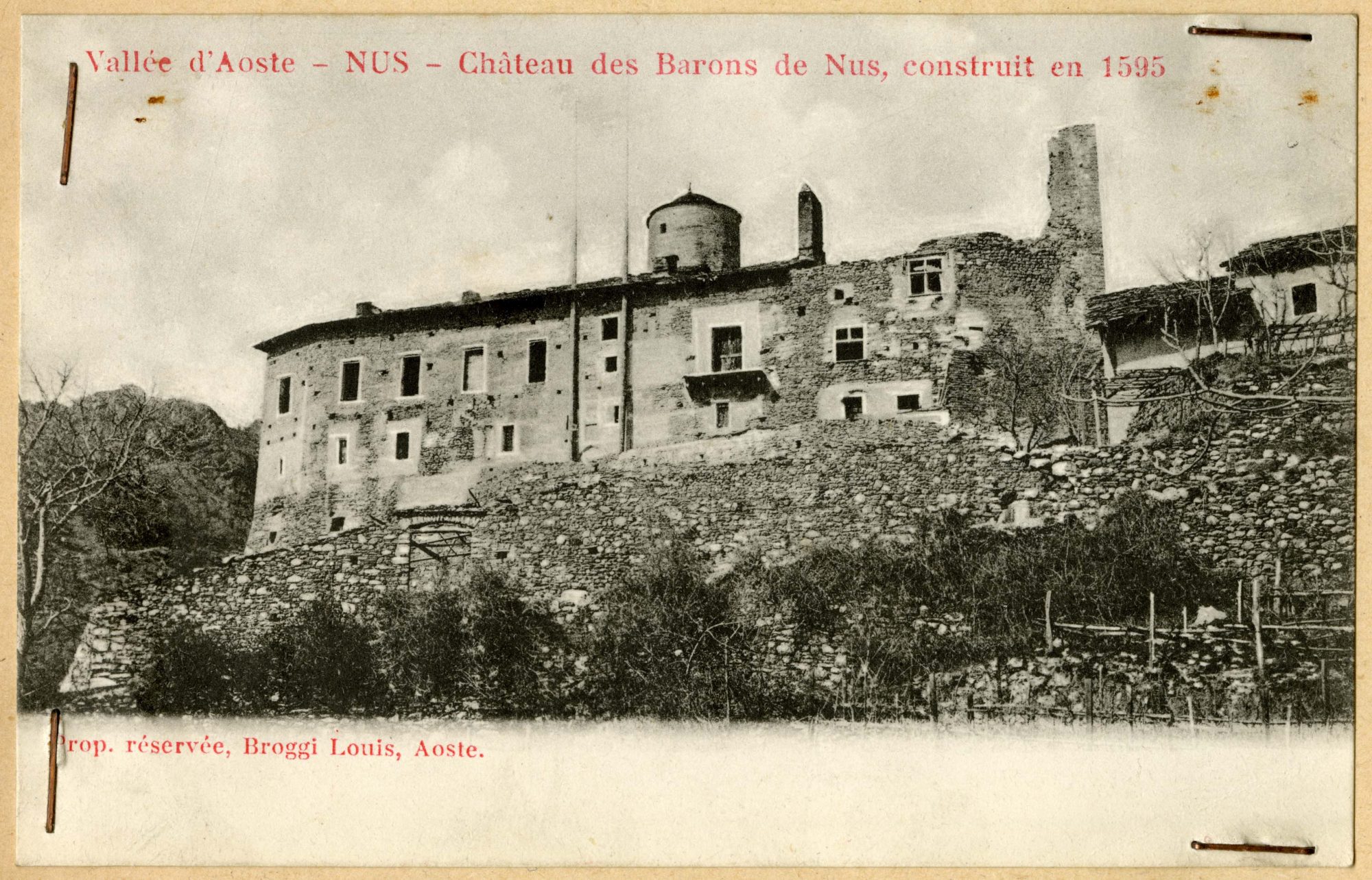 Nus - Castello di Nus (positivo) di Broggi, Luigi (inizio XX)