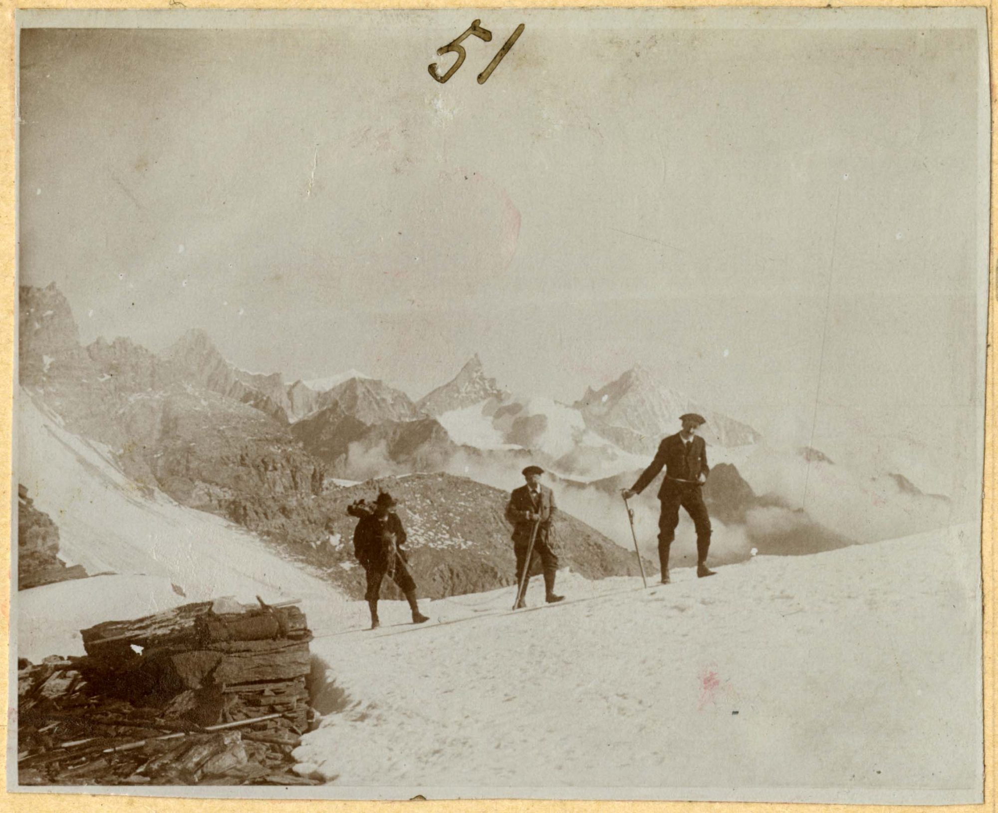Valle d'Aosta - Alpinisti (positivo) di Balbo Bertone di Sambuy, Edoardo (fine XIX)