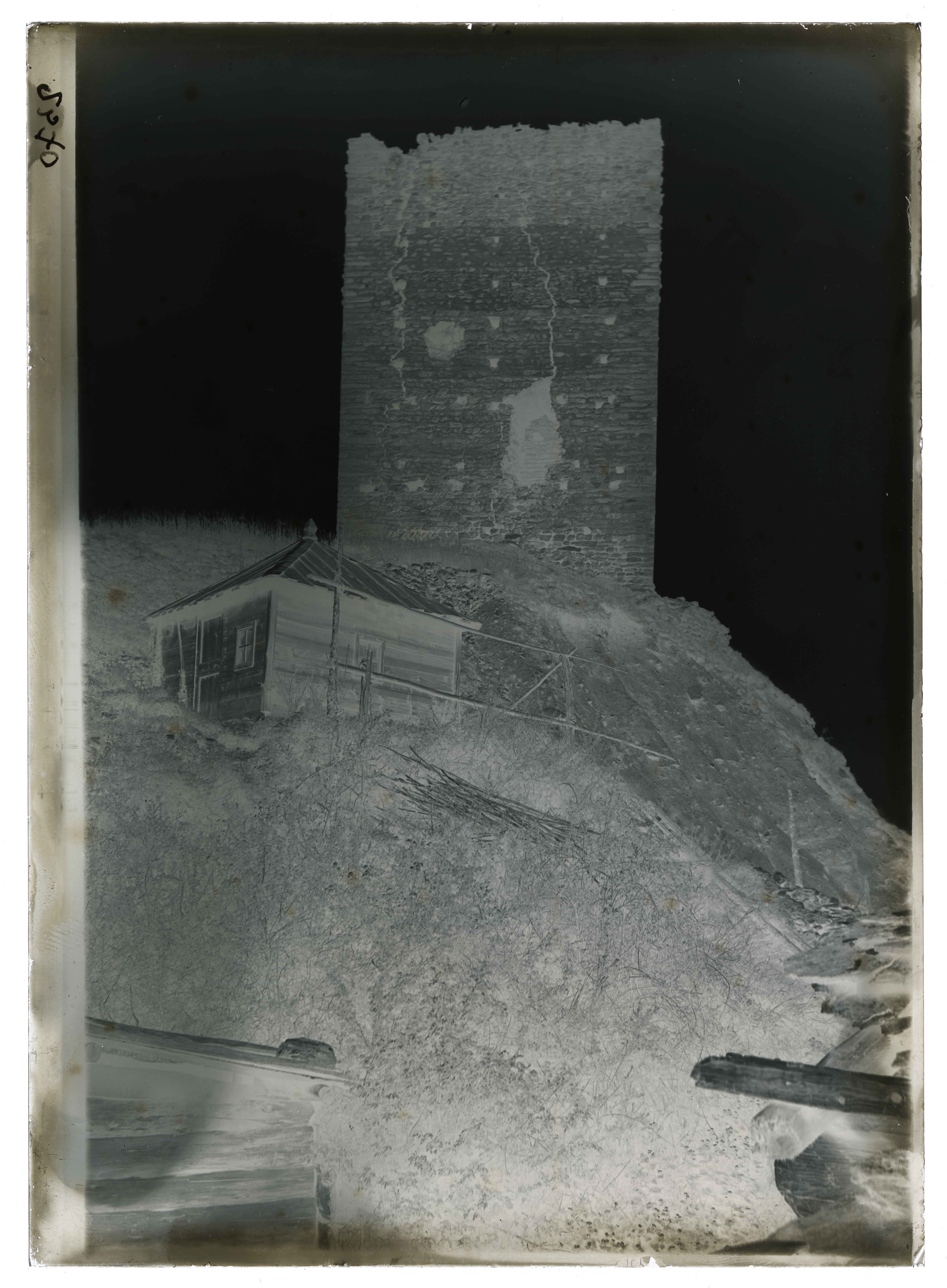 Gignod - Torre di Gignod (negativo) di Anonimo aostano (inizio XX)