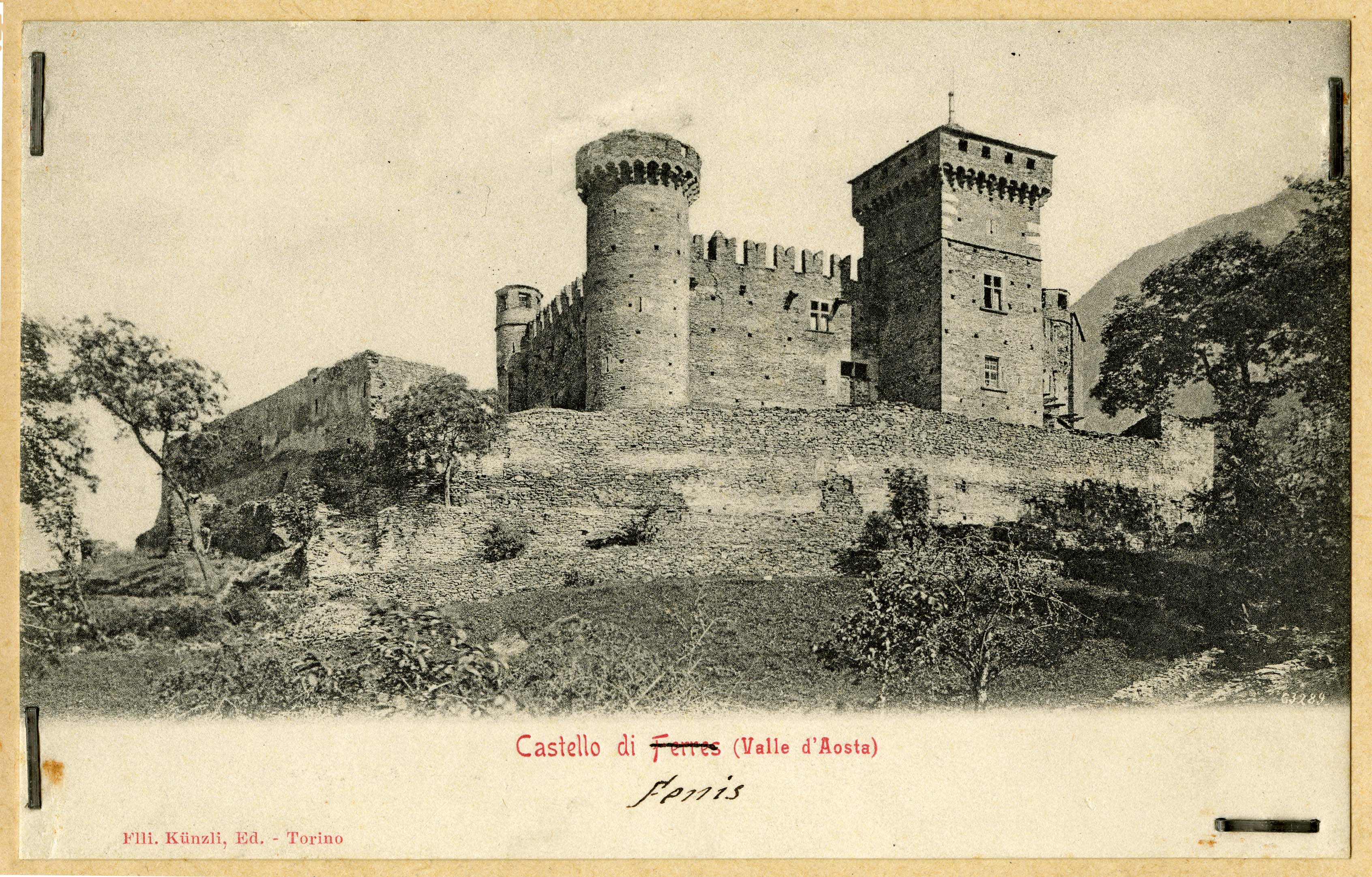 Fénis - Castello di Fénis (positivo) di Anonimo aostano (inizio XX)