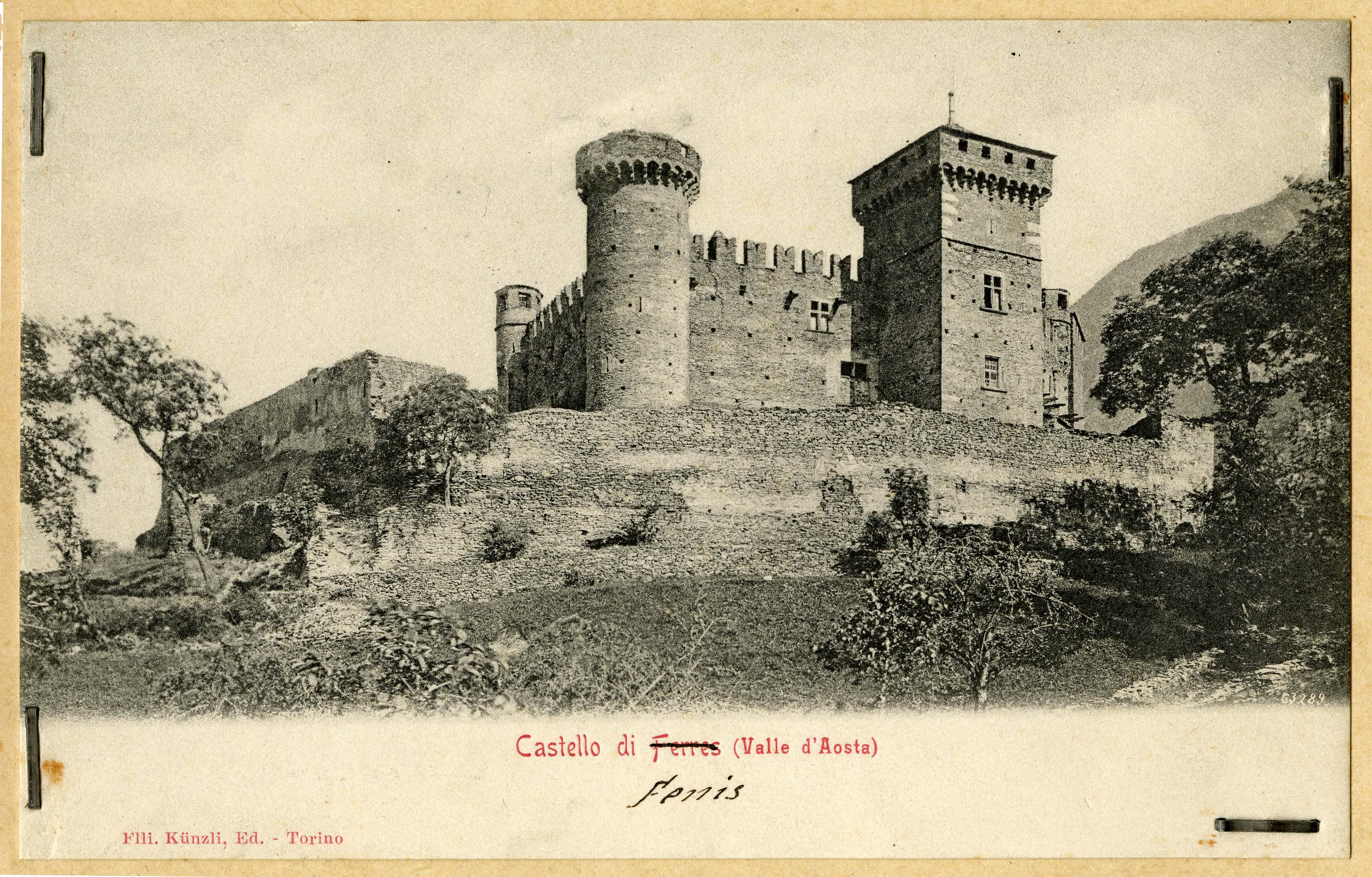 Valle d'Aosta - Architettura militare - Castelli (positivo) di Anonimo aostano (inizio XX)