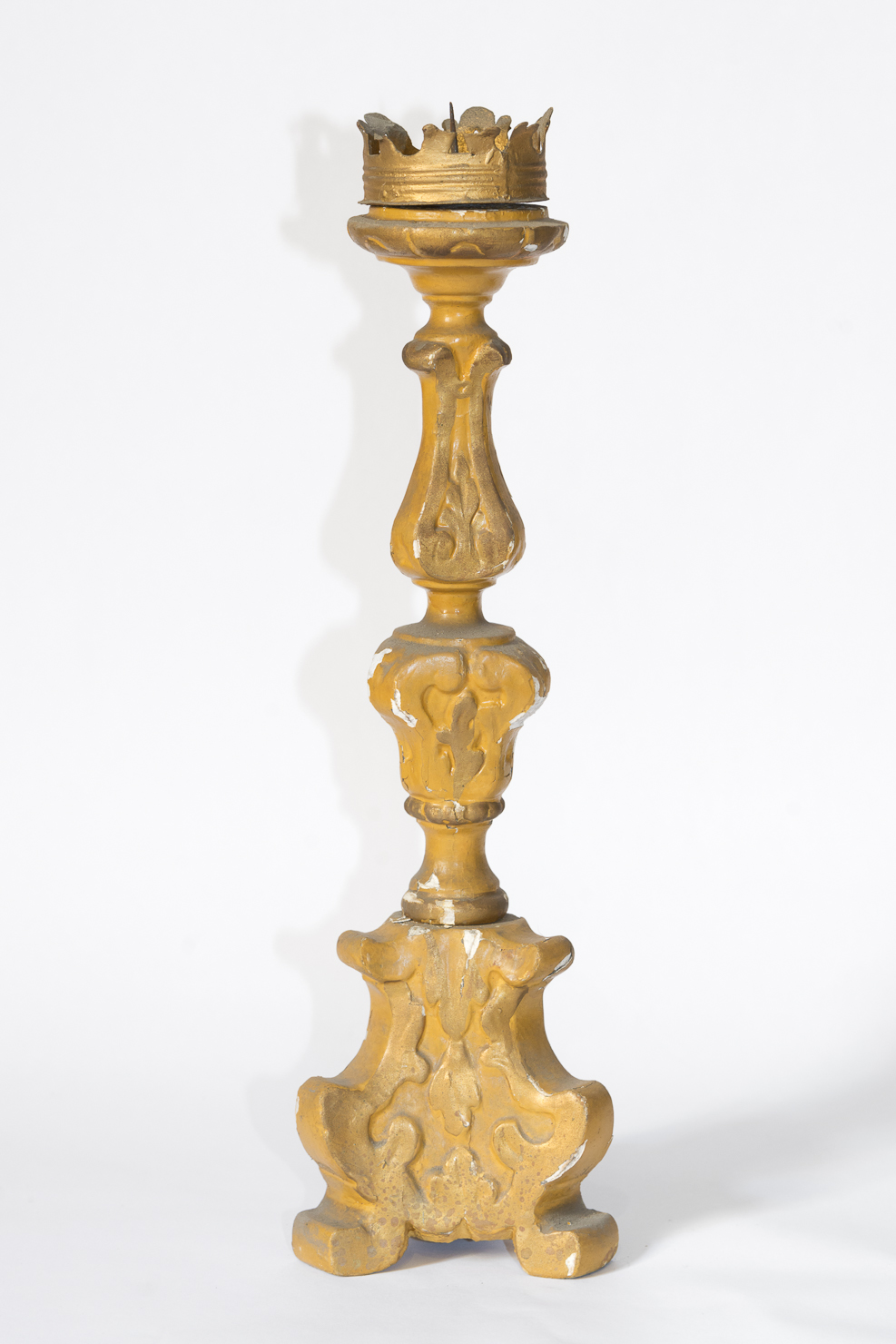 candeliere da chiesa - bottega emiliana (metà sec. XVIII)