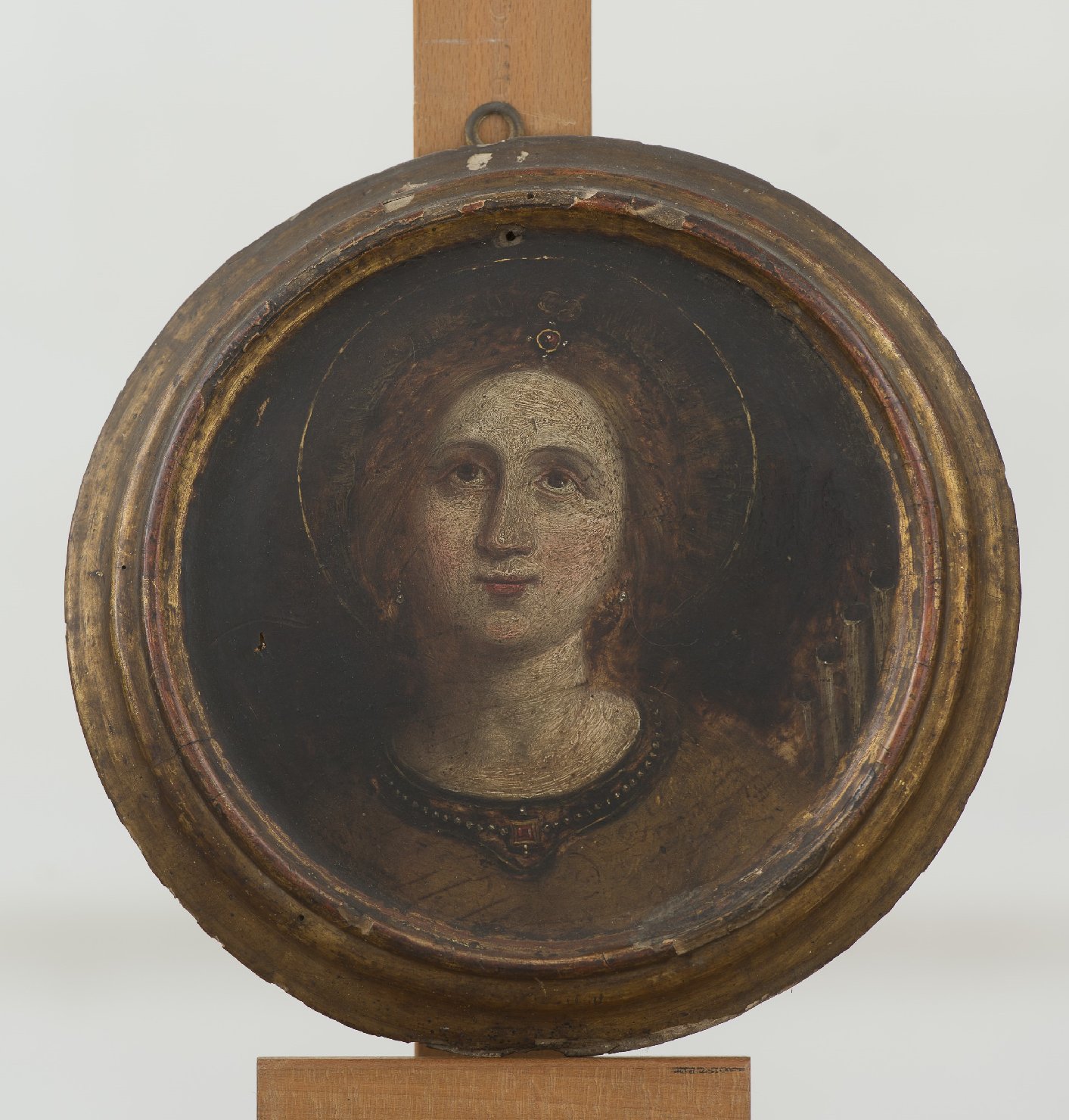 testa di santa (Santa Cecilia?) (dipinto) - ambito bolognese (sec. XVII)