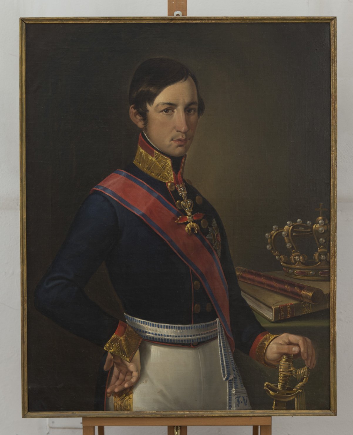 Ritratto di Francesco V d'Austria Este (dipinto) di Manzini Luigi (sec. XIX)