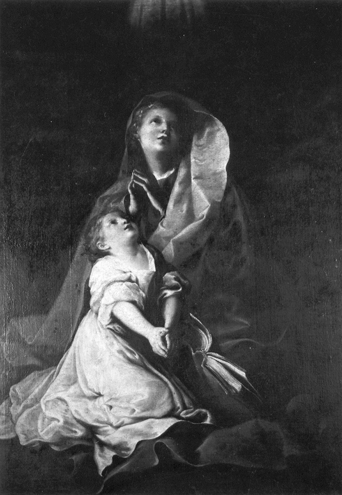 Guidobono, Bartolomeo. Educazione di Maria Vergine - Genova - Museo dell'Accademia Ligustica di Belle Arti (negativo) di Foto cresta (prima metà XIX)