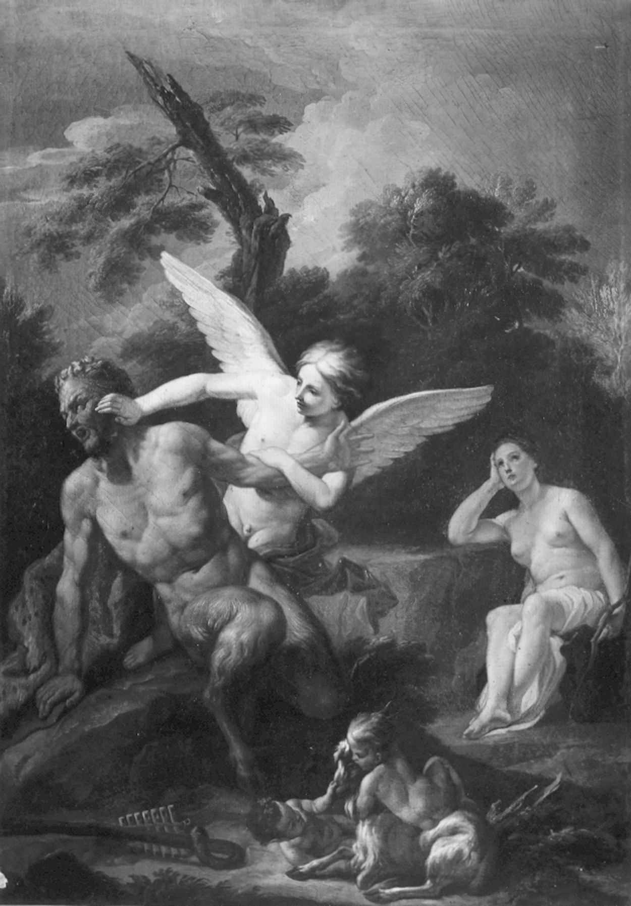 Galeotti, Giuseppe. Pan e Siringa - Genova - Museo dell’Accademia Ligustica di Belle Arti (negativo) di Foto cresta (prima metà XIX)