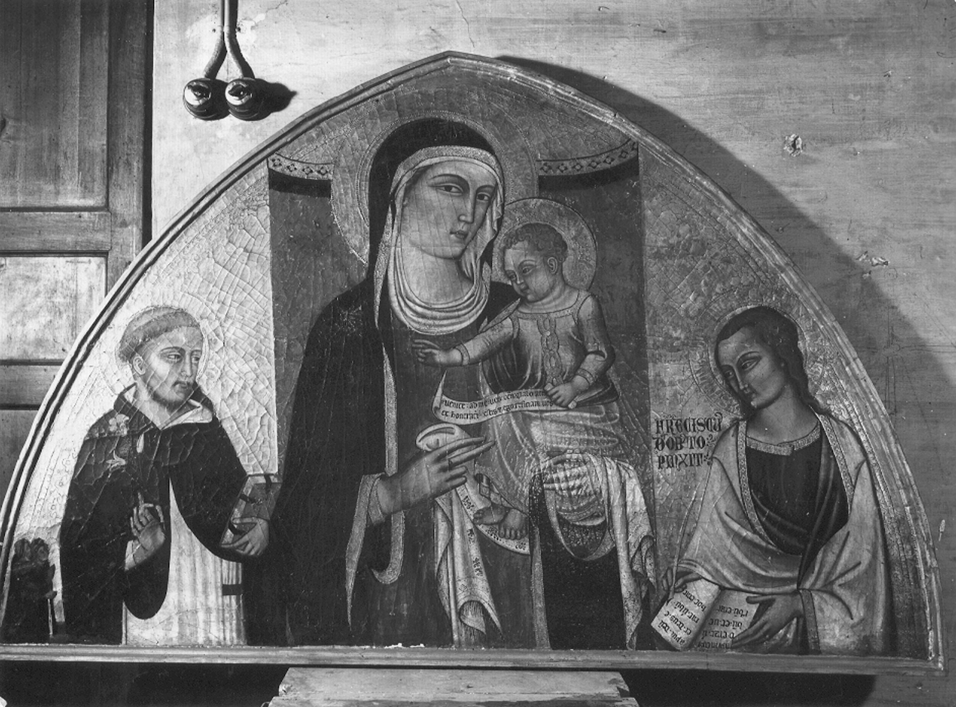 D'Oberto, Francesco. Madonna con Bambino e Santi - Genova - Museo dell'Accademia Ligustica di Belle Arti (negativo) di Foto Cresta (prima metà XIX)