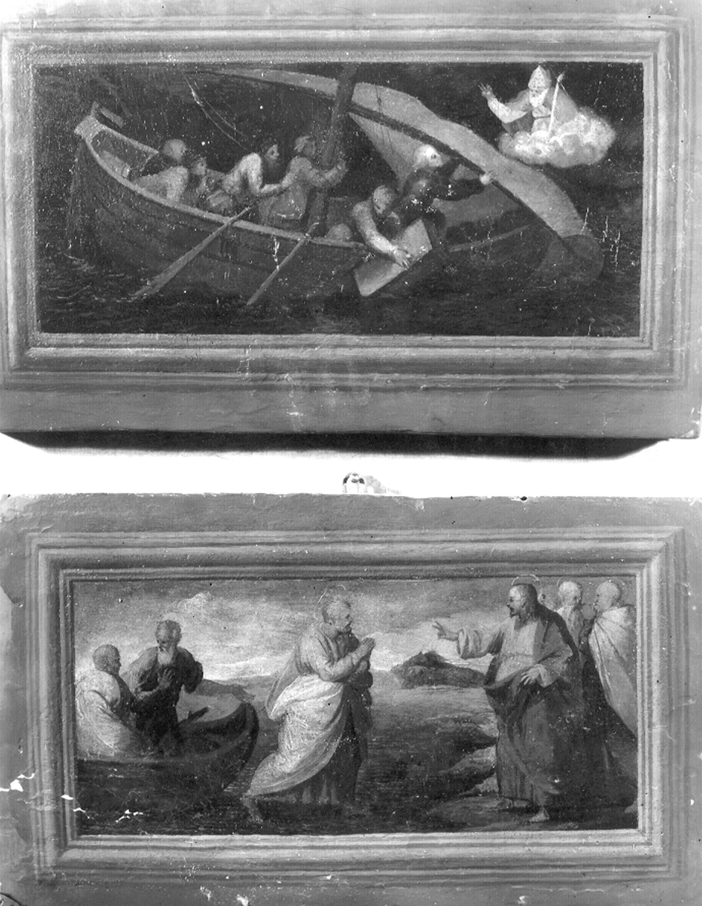 Buonaccorsi, Pietro. Miracolo di Santì'Erasmo - Vocazione di San Pietro - Genova - Museo dell’Accademia Ligustica di Belle Arti (negativo) di Foto cresta (prima metà XIX)