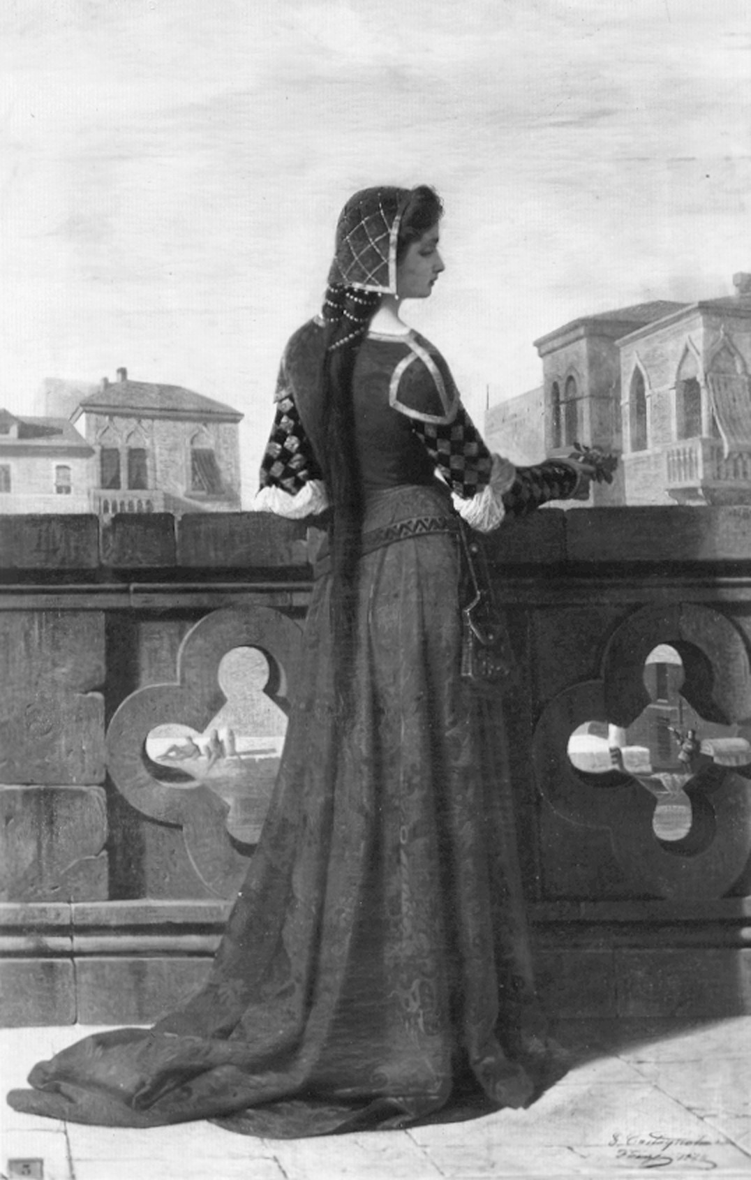 Castagnola, Gabriele. Bianca Cappello - Genova - Museo dell’Accademia Ligustica di Belle Arti (negativo) di Foto cresta (prima metà XX)